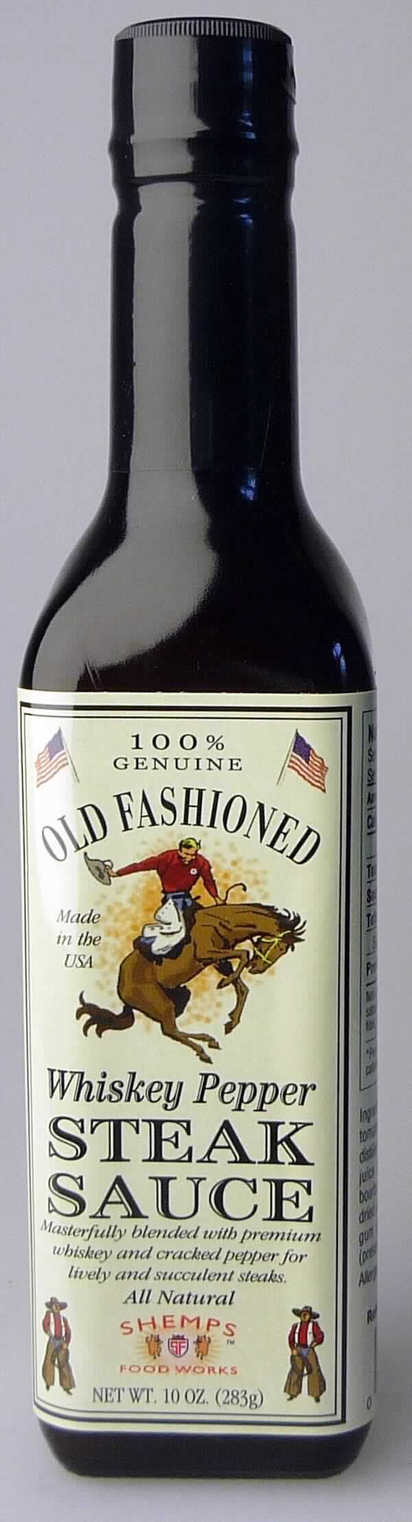 Würzsoße, Whiskey Pepper Steak Sauce

Beschaffenheit der vorgelegten Warenprobe:
Umschließung: Eckige Orig.-Braunglasflasche (238 g) mit schwarzem Kunststoffverschluss, englischsprachig etikettiert, mit Produktbezeichnung, Zutatenliste, Angaben zum Hersteller und sonstigen Hinweisen.

Inhalt: Dunkle, rotbraune, sämige Würzsauce mit der Konsistenz von Ketchup, durchsetzt mit grob zerkleinerten Pfefferkörnern und anderen Gewürzen; Geschmack vorherrschend nach Tomate und Pfeffer, süß, säuerlich, leicht scharf.

Zubereitete Würzsoße, Tomatensoße