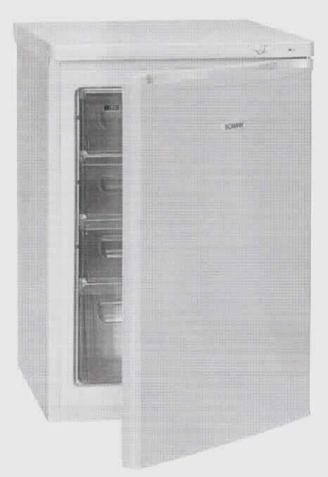 Gefrierschrank, Art. Nr. 719900, 
- aus einem quaderförmigen Gehäuse (HxBxT: 84,5 x 54,5 x 57,0 cm) mit Tür,
  mit Kompressorkühlkreislauf, stufenloser Temperatureinstellung, manueller Abtauung,
  4 Gefrierschubladen, Eiswürfelschale, mit einem Nettoinhalt von 80 l und
  einem Nettogewicht von 37 kg (Abbildung siehe Anlage),
- zum Einfrieren von Lebensmitteln und zum längeren Aufbewahren von Gefriergut.

"Gefrierschrank mit einem Inhalt von weniger als 250 l, nicht mit teilfluorierten Kohlenwasserstoffen (HFKW) vorbefüllt - Gefrierschrank"