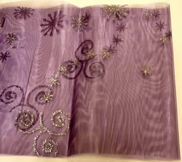 Gewebe, sog. Gewebe aus Meterware, Art. Nr. 820355 Snowflake, Foto siehe Anlage,
- als Meterware,
- mit einer Breite von lt. Antrag 140 cm,
- laut Untersuchungsergebnis:
-- aus ungezwirnten, nicht hochfesten Garnen aus synthetischen Filamenten 
   (etwa 50 GHT Polyamidfilamente und 50 GHT Polyesterfilamente),
-- musterbildend mit metallischen Kunststoffpartikeln bedruckt,
-- in Leinwandbindung.

"Gewebe aus Garnen aus synthetischen Filamenten, anderes als in den Unterpositionen 5407 10 bis 5407 69 genannte, mit einem Anteil an synthetischen Filamenten von mehr als 85 GHT, bedruckt"