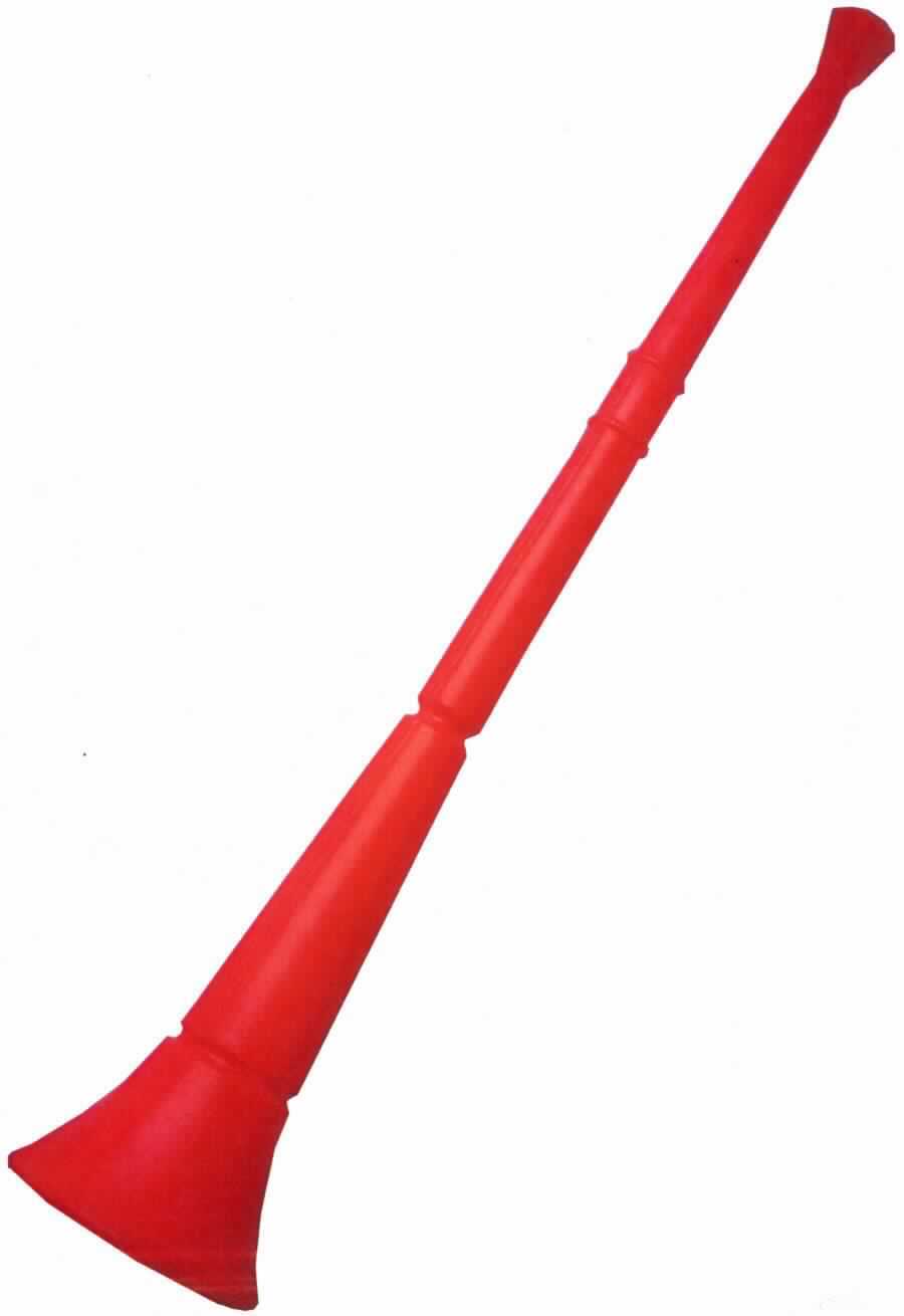 Bei der sog. Vuvuzela, Artikel-Nr. 718567, handelt es sich um ein Mundblasinstrument in Form einer Fanfare, bestehend aus einem roten, ca. 62,5 cm langen und trichterförmigen Klangkörper aus Kunststoff (PP=Polypropylen laut Antrag).
Durch Einblasen von Luft in eine zu einem Mundstück geformte Öffnung wird ein lauter und monoton-dumpfer Ton erzeugt. Die Fanfare dient zu Signalzwecken, z.B. auf Großveranstaltungen.

Die Ware ist als "Mundblasinstrument zu Signalzwecken" einzureihen.
