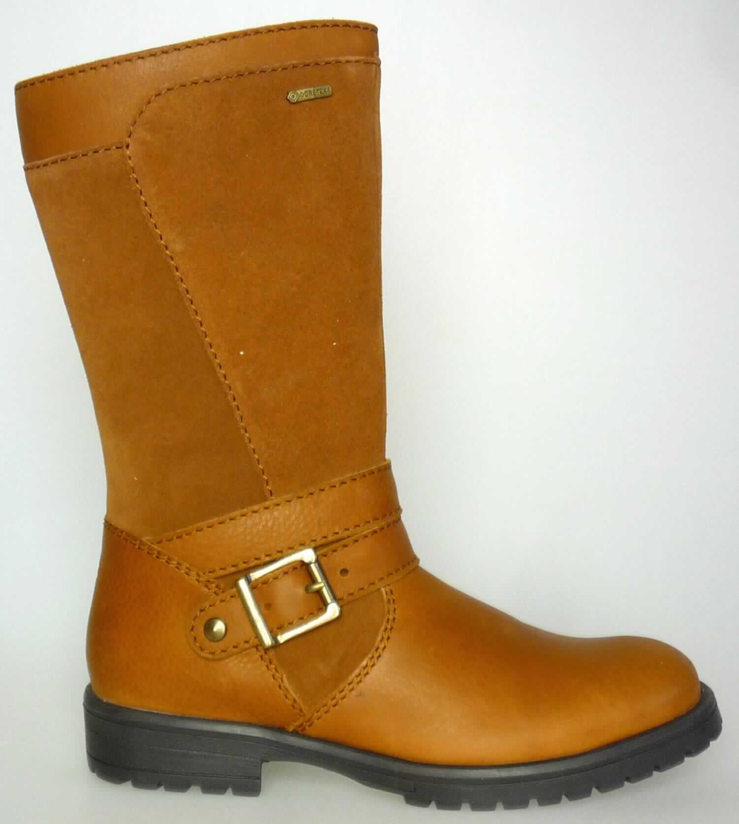 Freizeitstiefel (lt. Antrag: "Stiefelette Kinder, Art. 175-24", Foto siehe Anlage)
- mit Laufsohlen aus (lt. Antrag) Kautschuk; ohne Hauptsohle aus Holz,
- mit Oberteil aus Leder (den größten Teil der Außenfläche bildend) und Spinnstoff,
- mit Zierriemen mit Schnallenverschluss,
- seitlich mit Reißverschluss,
- ohne Metallschutz in der Vorderkappe,
- den Knöchel, jedoch nicht die Wade bedeckend,
- mit einer Länge der Innensohle von weniger als 24 cm.

"Schuhe mit Laufsohlen aus Kautschuk und Oberteil aus Leder, andere als in den UPos. 6403 1200 bis 
 6403 9105 genannte, den Knöchel, jedoch nicht die Wade bedeckend, mit einer Länge der Innensohle von 
 weniger als 24 cm"