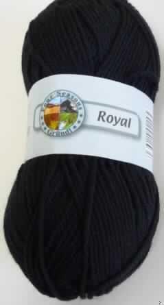 Garn (lt. Antrag: "Handstrickgarn - Royal", siehe Foto)
- aus 50 GHT Wolle und 50 GHT synthetischen Spinnfasern (lt. Antrag: Polyacryl),
- in Aufmachungen für den Einzelverkauf (Knäuel, mit einem Gewicht von 50 g),
- gezwirnt, 
- mit einer S-Drehung als letzter Drehung (kein Nähgarn),
- mit einem Titer von 4545 dtex (kein Bindfaden der Position 5607),
- gefärbt