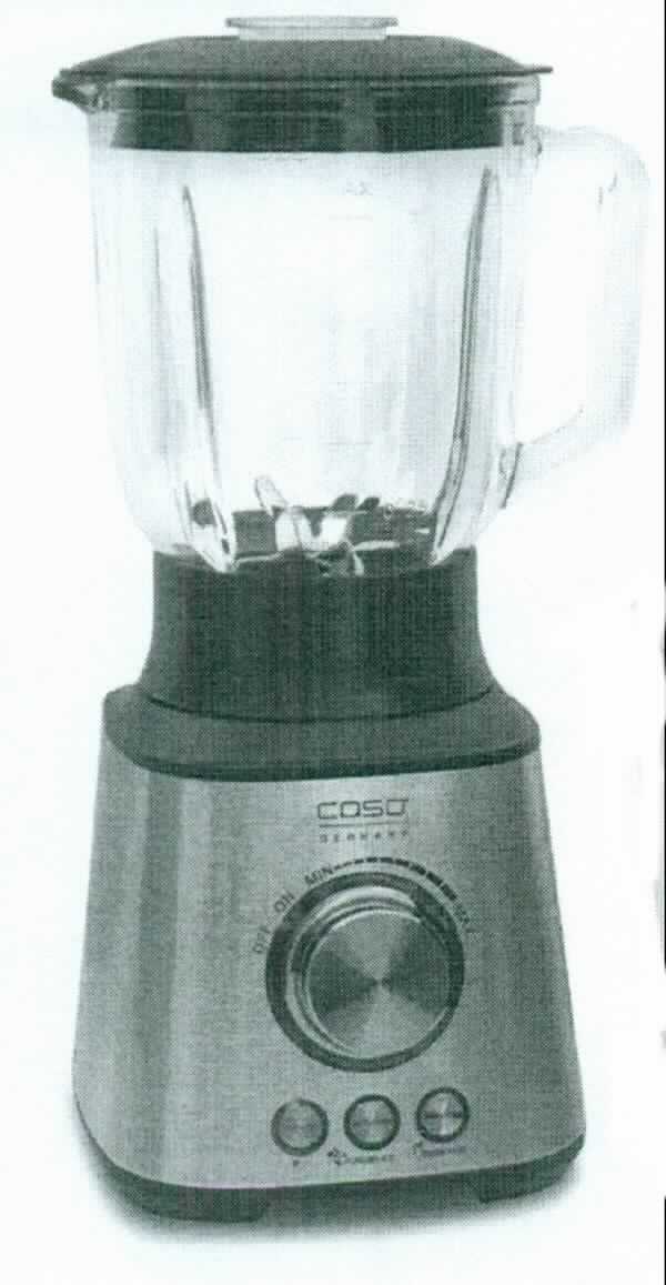 Standmixer B1000, Art.Nr. 3610
- aus einem Edelstahlgehäuse (Abmessungen BxHxT: 170 x 415 x 170 mm) in Form eines Sockels mit 
  eingebautem Elektromotor, abnehmbarem Mixbehälter aus Glas mit Deckel und 8-fach Edelstahlmesser 
  sowie einem Drehknopf zur Geschwindigkeitsregulierung (Abbildung siehe Anlage),
- mit einer Leistung von 1000 Watt,
- zum Zerkleinern und Mischen von Lebensmitteln im Haushalt.

"Elektromechanisches Haushaltsgerät mit eingebautem Elektromotor, Lebensmittelzerkleinerungs- und -mischgerät -Standmixer"