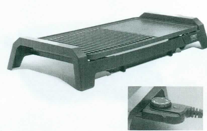 Tisch- und Kontaktgrill
- Tischgrill BQ2200, Art. 2830,
-- aus Aluminiumdruckguss, mit einer Grill- und Bratplatte, Heizelement und 10-Stufen-Thermostat,
   Abmessungen ca. 600 x 95 x 290 mm,
- Kontaktgrill BG2000, Art. 2835,
-- aus einem aufklappbaren Gehäuse mit je einer oberen und einer unteren elektrisch beheizbaren, 
   antihaftbeschichteten Grillplatte, mit stufenlosem Temperaturregler, herausnehmbaren
   Fettauffangbehälter und Timer, Abmessungen ca. 480 x 157 x 402 mm,
- jeweils für eine Spannung von 220 - 240 Volt bei einer Leistung von 2000 bzw. 2200 Watt,
- zum Zubereiten von warmen Speisen (Braten bzw. Grillen) im Haushalt.
(beispielhafte Abbildung siehe Anlage)

"Elektrowärmegerät für den Haushalt, Grill- und Bratgerät"