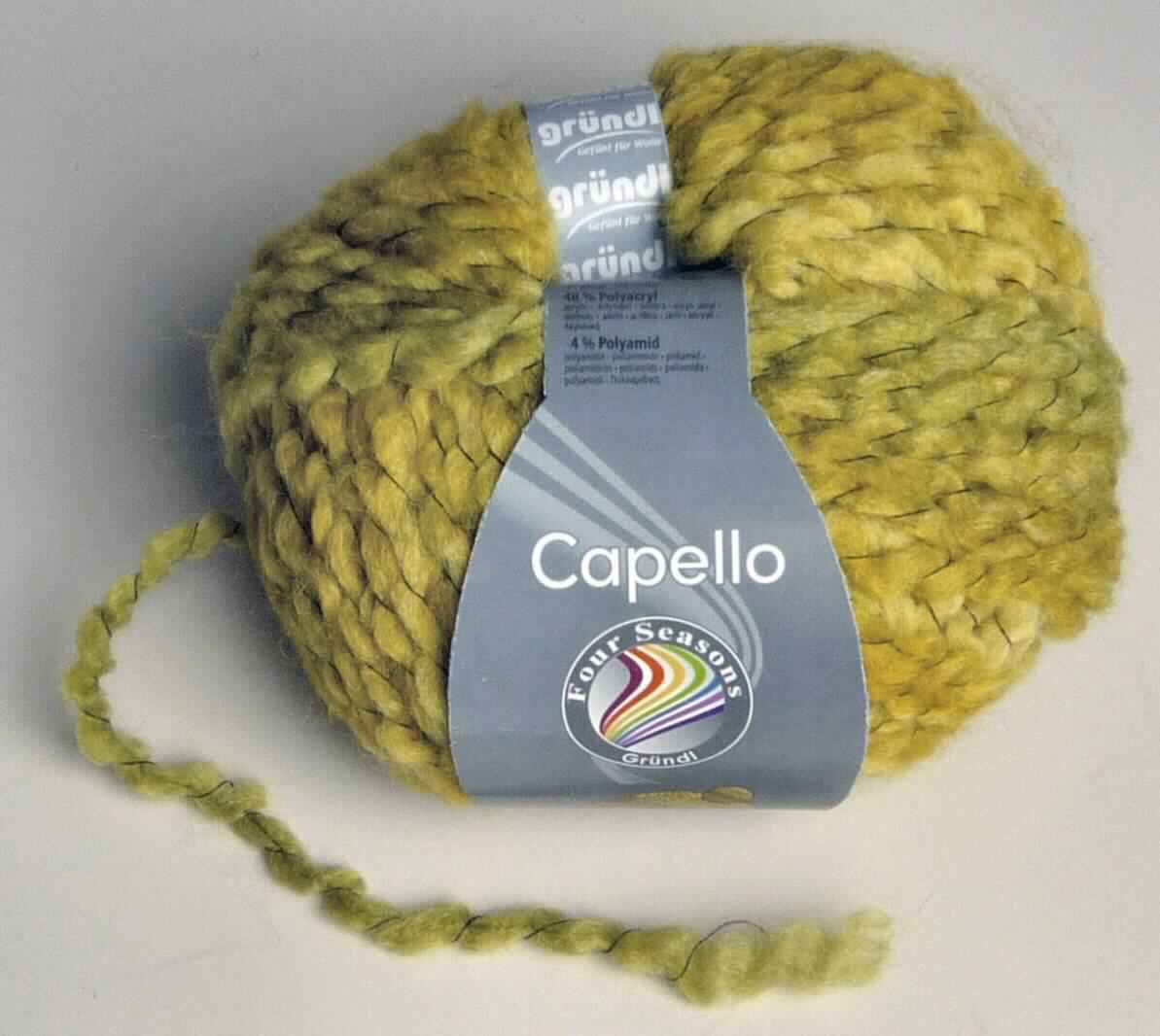 Gimpe, sog. Handstrickgarn Capello, Art.-Nr. 3411, Foto siehe Anlage,
- als Meterware im Knäuel, laut Antrag mit einer Länge von ca. 70 m,
- lt. Untersuchungsergebnis:
-- mit einer Seele aus einem dickeren Garn und einem, ein Elastomergarn enthaltenden, dünnen Beilaufgarn aus 
   laut Antrag Wolle und synthetischen Chemiefasern,
-- in weiten Windungen mit einem dünnen Garn aus synthetischen Chemiefasern (laut Antrag: Polyamid) 
   umwickelt.

"Gimpe"
