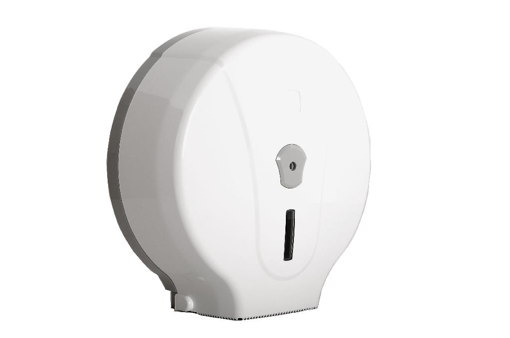 Nach den Antragsangaben sowie den vorgelegten Produktinformationen handelt es sich um einen sogenannten „Jumbotoilettenpapierspender ST-5030“ aus Kunststoff im Sinne der Anmerkung 1 zu Kapitel 39.
Die grau-weiße, etwa 33,0 x 31,0 x 12,5 (BHT) cm große Ware besteht aus einem aufklappbaren, mit Bohrlöchern ausgestattetem Gehäuse, das über einen Verriegelungsmechanismus sowie eine gezahnte Abrisskante aus Kunststoff (laut zusätzlichen Antragsangaben) verfügt.

Das Erzeugnis dient zur Aufnahme großer Toilettenpapierrollen (sogenannte Jumbotoilettenrollen) sowie zur individuellen Ausgabe benötigter Papierportionen und ist zur bleibenden Befestigung an Wänden bestimmt.

Die Ware ist gemeinsam mit dem notwendigen Montagematerial sowie dem Verriegelungsschlüssel in einem Karton verpackt.

Zolltarifrechtlich handelt es sich um einen "Baubedarfsartikel aus Kunststoffen, anderweit weder genannt noch inbegriffen, nicht von den Codenummern 3925 1000 00 0 bis 3925 3000 00 0 erfasst, Beschläge und ähnliche Waren zur bleibenden Befestigung an Türen, Fenstern, Treppen, Wänden oder anderen Gebäudeteilen".