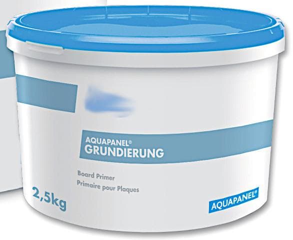 Angaben:
Grundierung; Kunststoffemulsion zur Grundierung von Aquapanel Cement Board für maximale Haftung von Putzen; für Innenwände und -böden sowie Innen- und Außendecken.

Befund:
Anstrichfarben und Lacke auf der Grundlage von synthetischen Polymeren oder chemisch modifizierten natürlichen Polymeren, in einem wässrigen Medium dispergiert, auf der Grundlage von Acryl- oder Vinylpolymeren.
