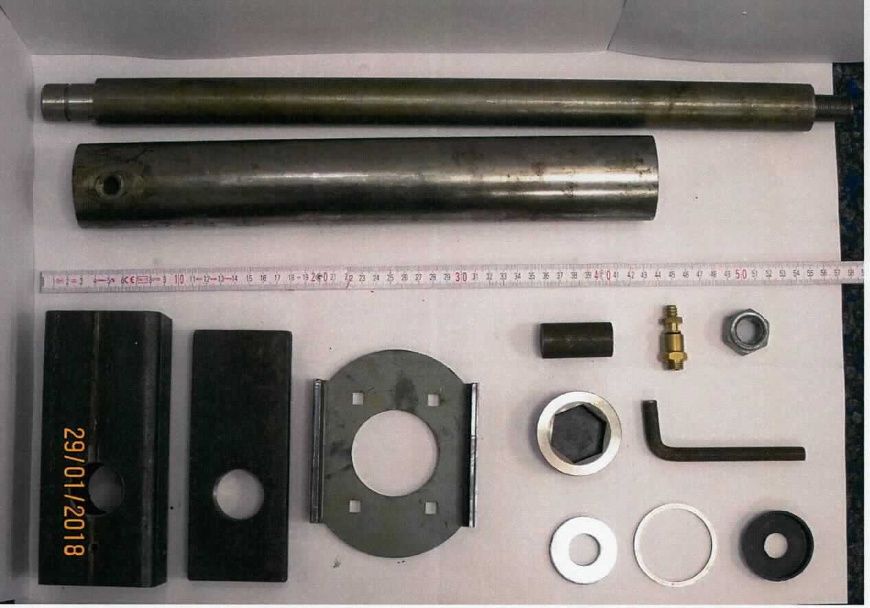 Sog. Pneumatic-Einheit 
- aus Schubstange (Betätigungsstange; Durchmesser 35 mm, Länge 580 mm), Ventil,
  Dichtsystem und Topfmanschette, in einem Zylinderrohr aus unedlem Metall (Durch-
  messer 60 mm, Länge 400 mm) mit Handrad, Verschlussschraube und Befestigungs-
  elementen (Abbildung siehe Anlage),
- zur Umwandlung von pneumatischer Energie in eine lineare Bewegung,
- zur Verwendung als Pneumatikzylinder (Antriebseinheit) zur Betätigung der Arbeits-
  platte eines fahrbaren Materialständers,
- geliefert in noch nicht zusammengebautem Zustand.

"Druckluftmotor, linear arbeitend - sog. Pneumatic-Einheit (Druckluftzylinder)"
