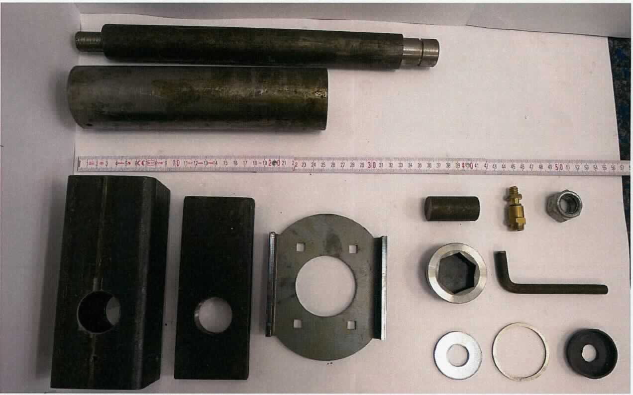 Sog. Pneumatic-Einheit 
- aus Schubstange (Betätigungsstange; Durchmesser 35 mm, Länge 374 mm), Ventil, 
  Dichtsystem und Topfmanschette, in einem Zylinderrohr aus unedlem Metall (Durch-
  messer 60 mm, Länge 240 mm) mit Handrad, Verschlussschraube und Befestigungs-
  elementen (Abbildung siehe Anlage),
- zur Umwandlung von pneumatischer Energie in eine lineare Bewegung,
- zur Verwendung als Pneumatikzylinder (Antriebseinheit) zur Betätigung der Arbeits-
  platte eines fahrbaren Materialständers,
- geliefert in noch nicht zusammengebautem Zustand.

"Druckluftmotor, linear arbeitend - sog. Pneumatic-Einheit (Druckluftzylinder)"