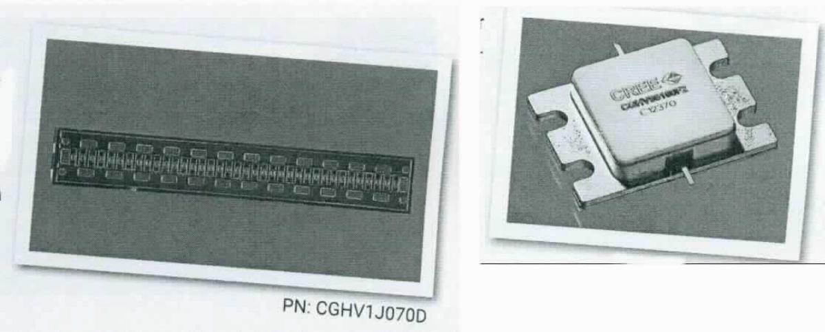 Transistor, Art. CGHV1J070D (Abbildung siehe Abbildung)
- in Form einer monolithischen integrierten Schaltung ohne Gehäuse ("bare die") 
   mit insgesamt 4 Anschlüssen.

"Elektronische integrierte Schaltung, kein Prozessor, keine Steuer- und Kontrollschaltung,
 kein Speicher oder Verstärker, keine in Anmerkung 9 b) Ziffern 3 und 4 zu diesem
 Kapitel genannte Ware; Transistor in Form einer monolithischen integrierten Schaltung"