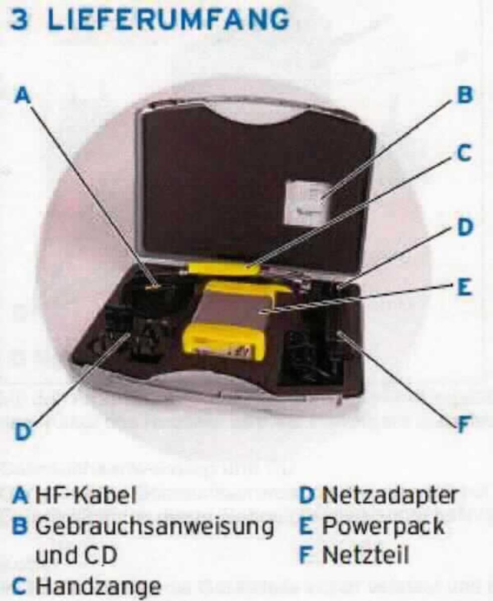 Schweißgerät für medizinische PVC-Schläuche,
- aus einem Standgerät (zum Erzeugen der Schweißenergie) mit Akkumulator, in einem Gehäuse aus 
  Metall, mit Anschlüssen für Netzteil und Handschweißzange, mit Energie- und Schweißanzeige, 
  mit einer über Kabel zu verbindenden Handschweißzange (Abbildung siehe Anlage),
- zum handbetätigten, elektrothermischen Verschließen von Verpackungen (hier: sterile, blutbefüllte 
  Beutel) durch Verschweißen von Kunststoff-Schläuchen,
- in einer gemeinsamen Verkaufsumschließung mit Netzteil, Netzadapter, Bedienungsanleitung und 
  CD (Beipack),
- in einem zum dauernden Gebrauch speziell gestalteten Koffer.
Das Schweißgerät bestimmt den Charakter des Ganzen. 

"Maschine zum Verschweißen oder Versiegeln von Säcken oder anderen Behältnissen (funktionelle Einheit aus Basisgerät und Schweißzange in Warenzusammenstellung in Aufmachung für den Warenverkauf mit nicht charakterbestimmendem Beipack) - Schweißgerät für blutbefüllte Beutel"