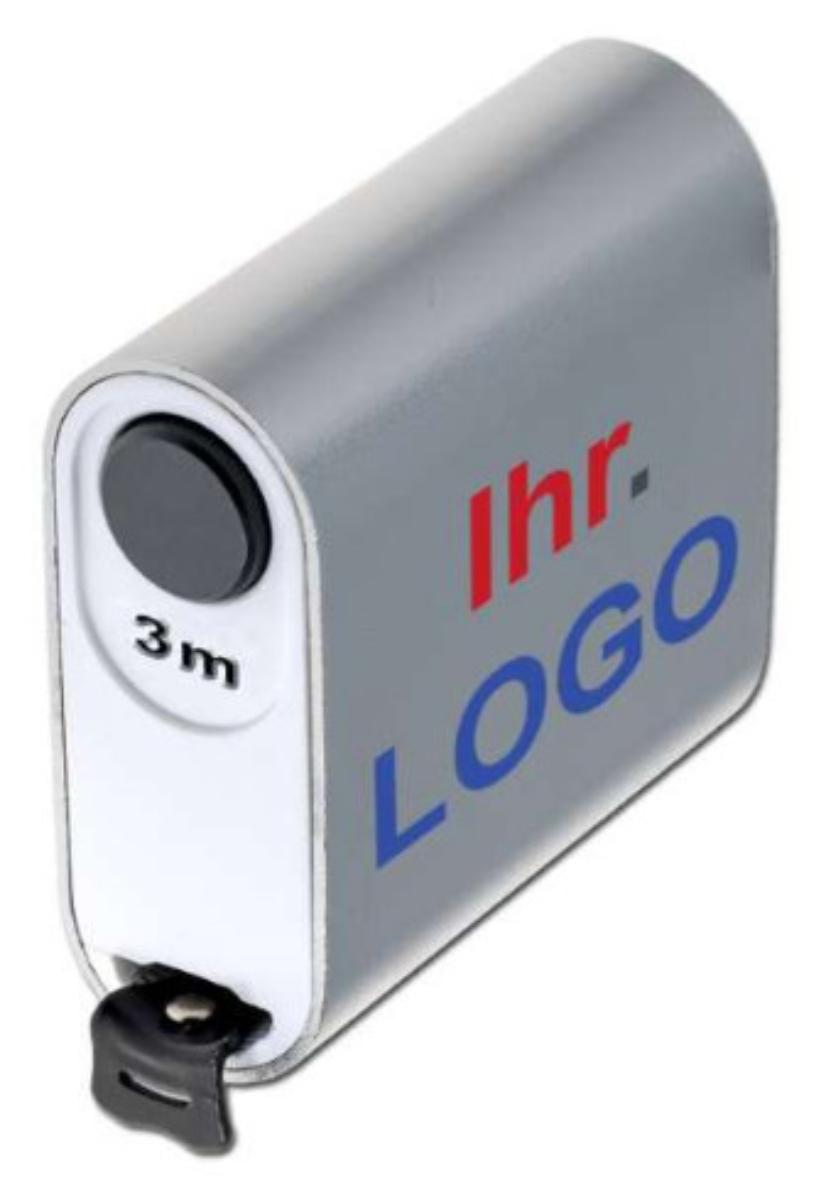 Sog. Rollmaßband mit einem aufrollbaren Maßband von 3 m Länge, im Wesentlichen bestehend aus einem ca. 56 x 58 x 22 mm großen Kunststoffgehäuse, mit einem automatisch aufrollenden Maßband aus unedlem Metall, einseitig bedruckt mit einem Messbereich von 0 bis 300 cm, seitlich mit einem Knopf zum Rückholen des Bandes.
Äußere Form: siehe Abbildung in der Anlage.
Die Ware dient dem händischen Messen von Längen durch Anlegen des Maßbandes an die zu messende Strecke bzw. an das zu messende Objekt.

Die Ware, welche in einem Pappkarton verpackt ist wird als "Längenmessinstrument für den Handgebrauch, in Kapitel 90 anderweit weder genannt noch inbegriffen, nicht von den Unterpositionen (HS) 9017 10 bis 9017 30 erfasst, Maßband mit Maßeinteilung" eingereiht.
