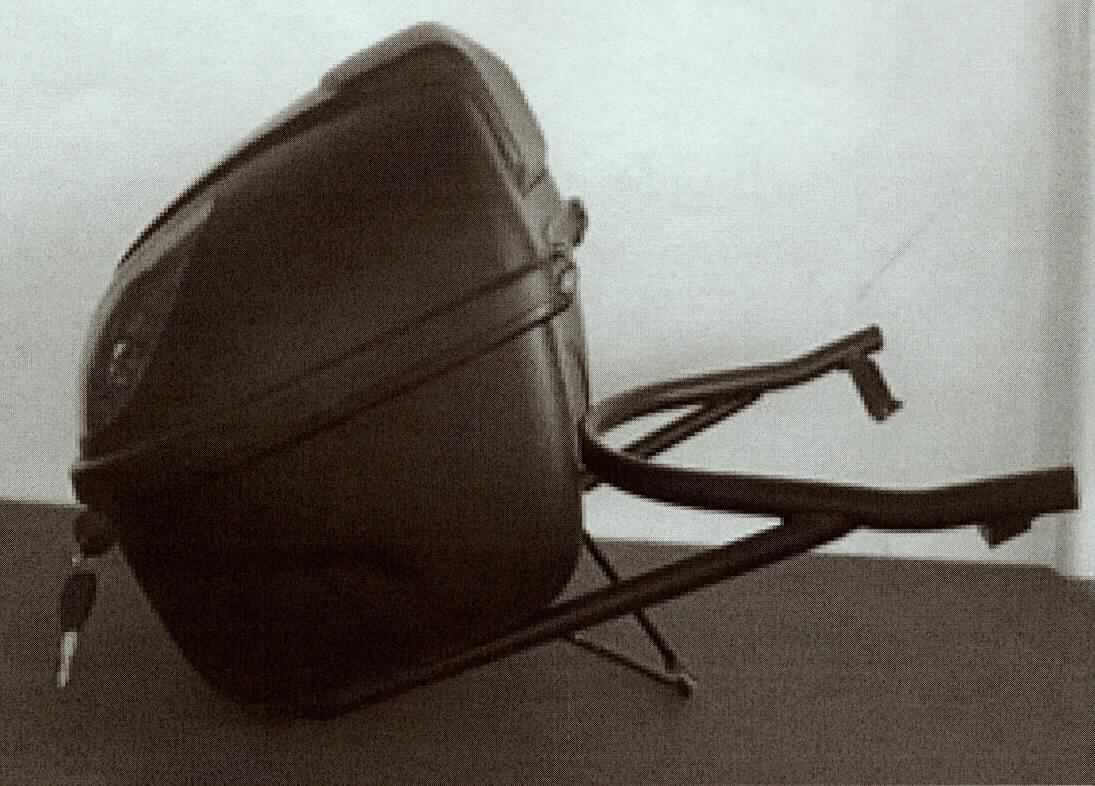 Reisekofferähnliches Behältnis, Fotos siehe Anlage,
- mit einer Außenseite aus formgepresstem Kunststoff (laut Antrag ABS), 
- - mit einem eingearbeiteten Reflektor, 
- in den Abmessungen: ca. 32 cm (Höhe) x 38 cm (Breite) x 35 cm (Tiefe),
- mit einem rechtwinklig aufklappbaren Deckel, 
- - mit einem abschließbaren Schnappverschluss mit zwei Schlüsseln, 
- - mit einem eingearbeiteten Griff,
- ohne Inneneinteilung, 
- mit Befestigungsvorrichtung (zerlegt) zur Montage auf einem Motorroller (u. a. ein Träger aus Stahl
  (sog. Gepäckträger) und eine Adapterplatte aus Kunststoff),
- dient z. B. der Beförderung und Aufbewahrung eines Motorradhelms, 
- keine Einreihung als Zubehör für Krafträder in die Position 8714, da die Position 4202 die genauere
  Warenbezeichnung (einem Reisekoffer ähnliches Behältnis) aufweist.

"Reisekofferähnliches Behältnis, mit Außenseite aus Kunststoff, aus formgepresstem Kunststoff"