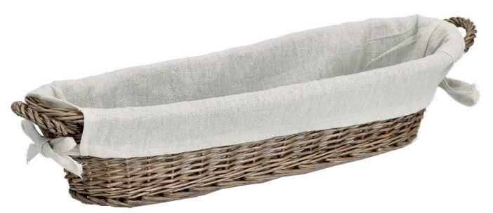 Nach den Antragsangaben handelt es sich bei der als "Baguette-Korb mit Beutel" bezeichneten Ware um einen etwa 49 cm x 14 cm x 10 cm großen, rechteckigen, oben offenen Korb mit zwei Griffen (Länge mit Griff: etwa 55 cm; Höhe mit Griff: etwa 11 cm). Das Erzeugnis besteht aus unmittelbar miteinander verflochtenen Flechtstoffen (Weide laut Antragsangabe, Flechtstoff im Sinne der Anmerkung 1 zu Kapitel 46). Der Korb ist innen mit einer Einlage aus Spinnstoffgewebe (Canvas aus 90% Polyester und 10% Baumwolle) ausgestattet, die außen um den oberen Rand umgeschlagen ist.

Der Charakter der Ware wird hinsichtlich des Umfanges und der Bedeutung für die Verwendung durch die Flechtstoffe bestimmt.

Nach den ergänzenden Angaben wird die Ware in Handarbeit gefertigt.

Zolltarifrechtlich handelt es sich um eine "Korbmacherware, unmittelbar aus anderen pflanzlichen Flechtstoffen als Bambus oder Rattan hergestellt, keine Flaschenhülse aus Stroh, handgearbeitet".