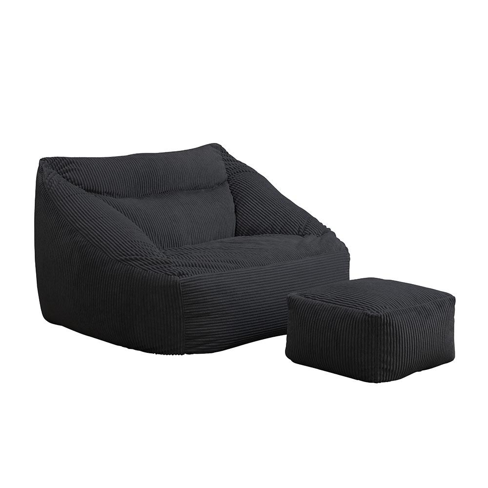 Es handelt sich um Sitzmöbel in Form eines als Couch geformten Sitzsacks bzw. eines quaderförmigen Hockers.
Der Sitzsack besitzt die Maße 100 x 88 x 80 cm (L x B x H) und besteht aus einem Bezug aus Cord (Samt), der mit Styroporkugeln gefüllt ist. Er verfügt über eine Naht, die die Sitzfläche von der Rückenlehne abtrennt.
Der Hocker besitzt die Maße 44 x 44 x 25 cm (L x B x H) und besteht ebenfalls aus einem Bezug aus Cord (Samt), der mit Styroporkugeln gefüllt ist.

Die Sitzmöbel sind dazu bestimmt, auf den Boden gestellt zu werden und dienen als Einrichtungsgegenstände in Wohnungen.
Die Erzeugnisse sind jeweils einzeln oder aber gemeinsam als Set erhältlich.

Die verpackte Ware ist als "anderes als von den Unterpositionen (HS) 9401 10 bis 9401 79 erfasstes Sitzmöbel (ausgenommen solche der Position 9402)" einzureihen.