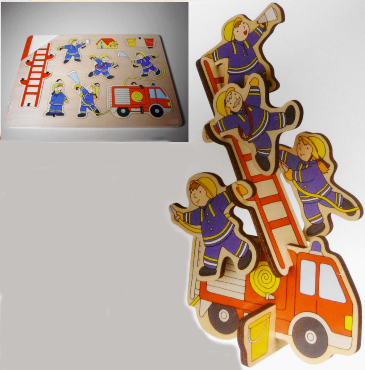 Bei der als "Aufstellpuzzle Feuerwehr, Art. 57471" bezeichneten Ware handelt es sich um ein Steckpuzzle, bestehend aus einer etwa 30 x 21 cm großen Holzplatte mit acht Aussparungen und acht herausnehmbaren stilisierten Motiven (z. B. Leiter, Feuerwehrmann, Feuerwehauto, Eimer). Die Puzzleteile sind am Rand jeweils mit einer oder mehreren Aussparungen versehen und sollen in die entsprechende Vertiefung gelegt oder ineinander zu einem dreidimensionalen Puzzle zusammengesteckt werden.
Es liegen keine Hinweise auf eine Fertigung in Handarbeit vor. Die Ware dient der spielerischen Unterhaltung von Kindern und ist in einer Klarsichtfolie verpackt.

Derartige Erzeugnisse werden zolltarifrechtlich als "Puzzle, aus Holz, nicht handgearbeitet" eingereiht.