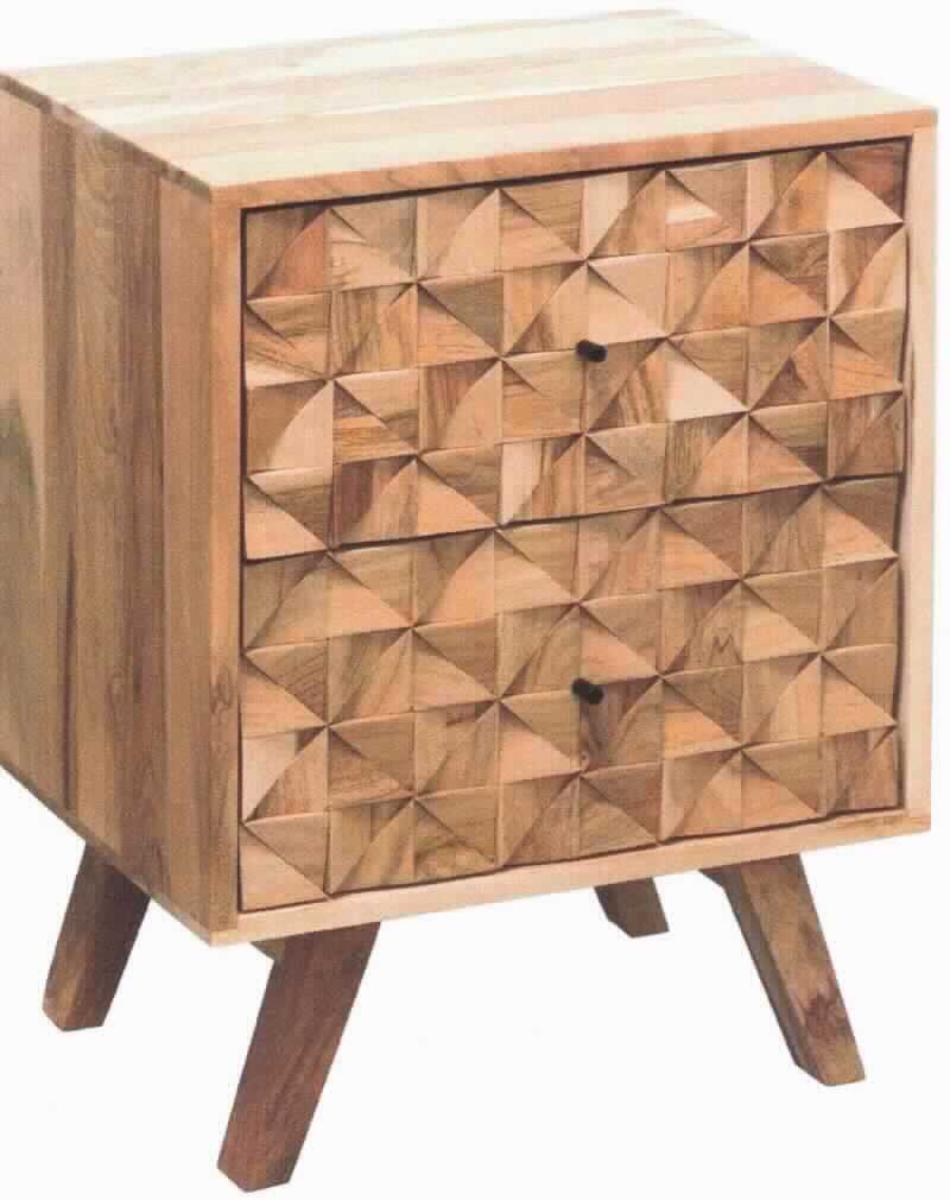 Die sog. "Nachtkonsole REWA, Art.-Nr. WL5.601" ist ein ca. 44 x 35 x 61 cm (B x T x
H) großes, rechteckiges Möbel aus Massivholz (Akazie). Es besteht im Wesentlichen aus einer
rechteckigen Ablagefläche und zwei darunter angeordneten Schubladen (Innenmaß: 35 x 17 x 26 - B x H x T), die jeweils mit einem Knauf versehen sind sowie vier Beinen. Das Möbel dient als Nachtkommode der Ausstattung von Schlafzimmern.

Die Ware ist als "anderes als von den Positionen 9401 und 9402 erfasstes Holzmöbel (Nachtkommode), von der in Schlafzimmern verwendeten Art" einzureihen.