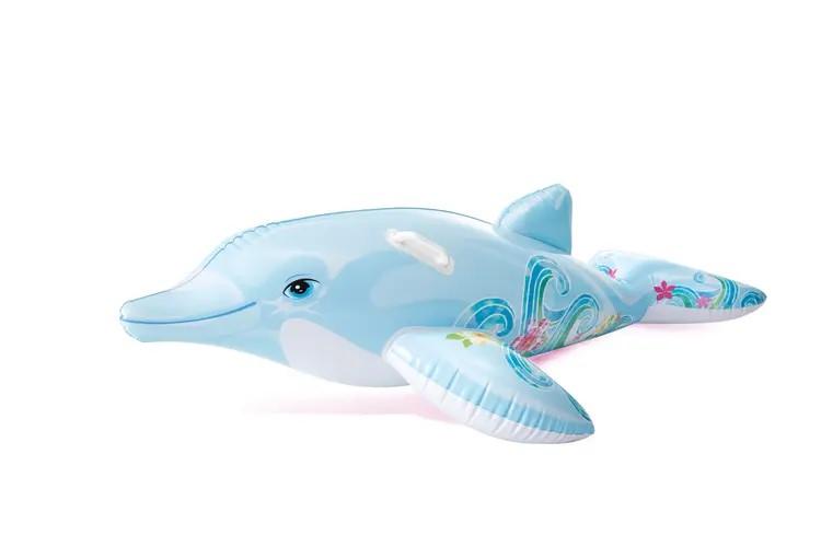 Bei der durch Antragsangaben und Abbildungen veranschaulichten Ware handelt es sich um Spielzeug in Form eines Tieres,
- einen aufblasbaren Delfin darstellend,
- mit den Abmessungen von ca. 175 x 66 cm,
- aus Kunststoff gefertigt (somit ungefüllt),
- mit einem Haltegriff ausgestattet,
- dient der spielerischen Unterhaltung von Personen im flachen Wasser.

Derartige Erzeugnisse werden zolltarifrechtlich als "Spielzeug, ein Tier darstellend, nicht gefüllt, nicht aus Holz handgearbeitet" eingereiht.