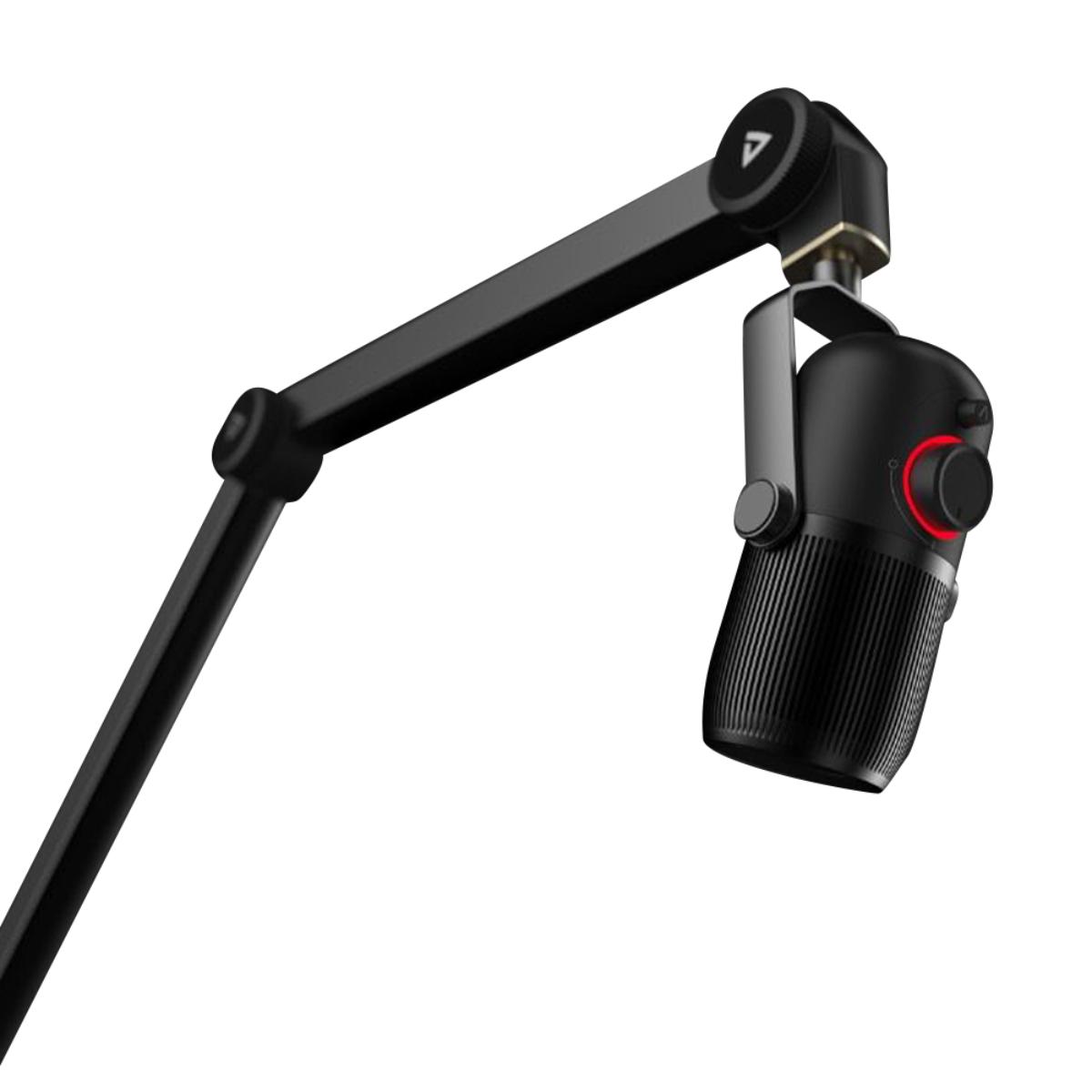 Mikrofon-Haltearm, "Caster Boom Stand"
- aus einem verstellbaren Arm aus Aluminium mit innenliegendem elektrischen Kabel mit Anschlüssen,
  5/8" Gewindeanschluss und Befestigungsklemme (Abbildung s. Anlage, jedoch ohne Mikrofon),
- zum Befestigen eines Mikrofons,
- zusammen mit einem Adapter als Beipack in einer gemeinsamen Verkaufsverpackung.
Die Mikrofonhalterung bestimmt den Charakter des Ganzen.

"Haltevorrichtung für Mikrofone, nicht für zivile Luftfahrzeuge, in Warenzusammenstellung
 mit nicht charakterbestimmendem Beipack, in Aufmachung für den Einzelverkauf  -
 Mikrofon-Haltearm"