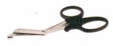 Schere

- mit freiem Arm zu handhabendes Erzeugnis

- aus zwei um einen Stift x-förmig beweglich gelagerten, abgewinkelten Scherenblättern aus 
  unedlem Metall, davon ein Scherenblatt leicht gezahnt und mit einem halbkreisförmigen 
  Fortsatz versehen

- zum Durchstecken der Finger am unteren Ende jeweils mit ringartigen Griffösen aus Kunststoff versehen

- mit einem Pappkarton in einem Kunststoffbeutel verpackt

- zum Beschneiden von Schienen und Löffeln aus Vinyl im zahnmedizinischen Bereich

- eine Einreihung in die Pos. 9018 kommt nicht in Betracht, da die Beschaffenheit eine eindeutige 
  medizinische oder chirurgische Bestimmung nicht erkennen lässt..

Abbildung siehe Anlage.

Derartige Erzeugnisse gehören als "Scheren, mit arbeitendem Teil aus unedlem Metall" zum 
TARIC-Code 8213 0000 00.
