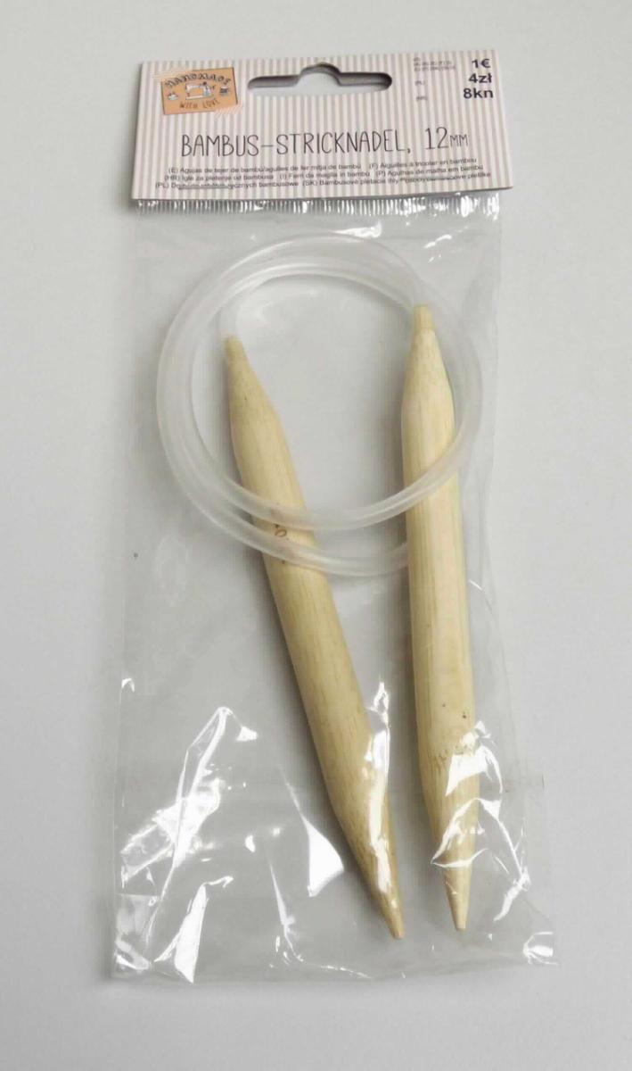 Rundstricknadel
- zwei angespitzte, mit einem Kunststoffschlauch verbundene Stricknadeln aus Bambus
  (lt. Antragsteller), mit dauerhaft aufgebrachter Stärkenangabe, mit einer Länge von ca. 81 cm,
- in den Stärken 12,0 mm, 8,0 mm, 6,0 mm und 5,0 mm
- einzeln verpackt in einem Kunststoffbeutel mit Pappreiter mit Eurolochung.
(Abbildung siehe Anlage)

Der Charakter der Rundstricknadel wird hinsichtlich des Umfanges durch das Holz bestimmt.

"Andere als in den Positionen 4401 bis 4420 erfasste Ware aus Holz, kein Kleiderbügel, aus Bambus (zusammengesetzte Ware aus Holz -charakterbestimmend- und Kunststoff)"