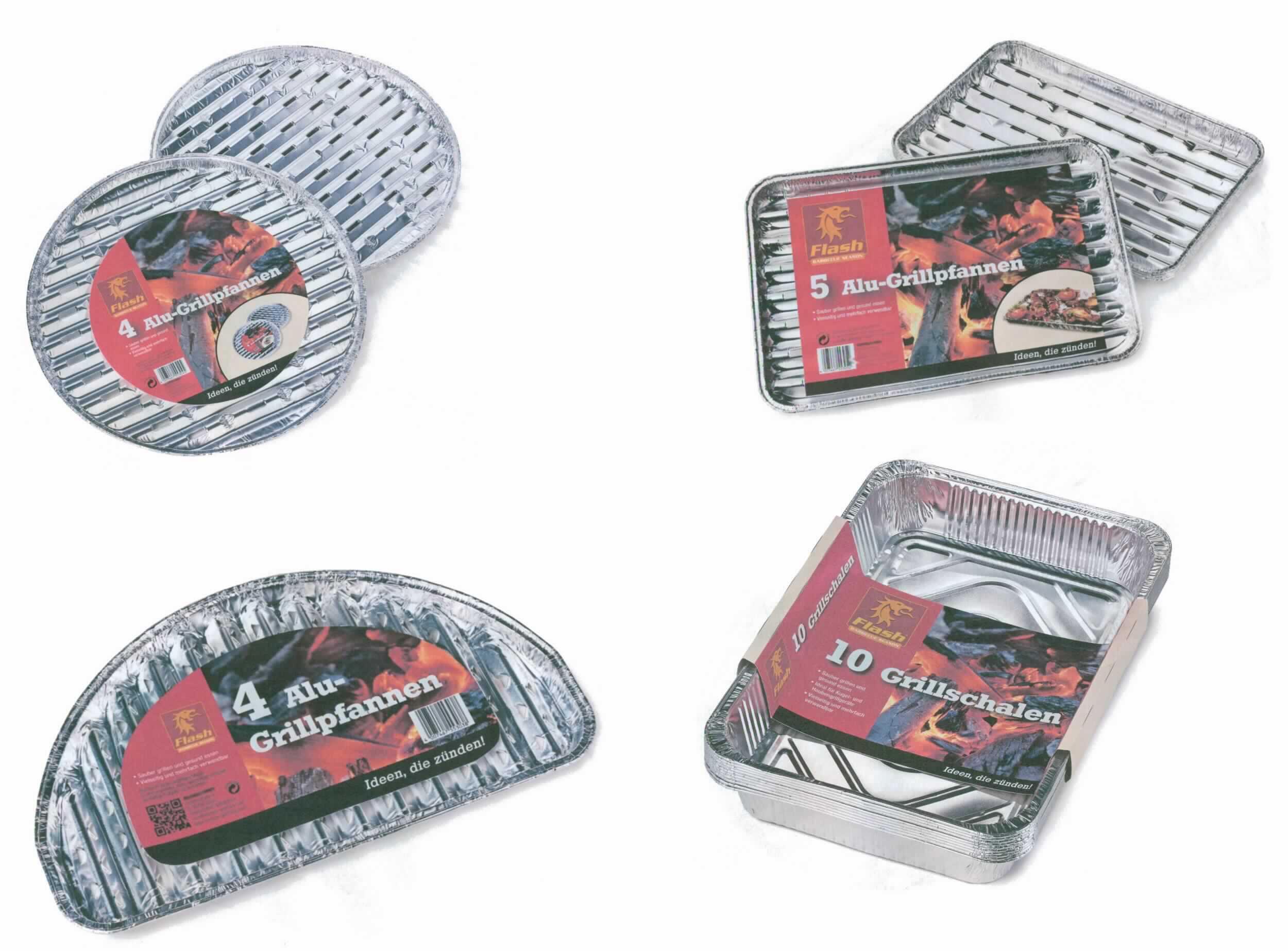 Alu-Grillpfannen / Tropfschalen

Bei der Ware handelt es sich um verformbare Erzeugnisse aus ca. 0,085 mm dicker Folie aus Aluminium. Die Grillpfannen sind in unterschiedlichen Ausführungen, mit kreisrunder, halbrunder bzw. rechteckiger Grundfläche mit gewelltem und perforiertem Boden, die Grillschalen mit rechteckiger Grundfläche und höherem Rand erhältlich.

Derartige Erzeugnisse sind als "Haushaltsartikel aus Aluminium, aus Folie hergestellt, deren Dicke 0,2 mm oder weniger beträgt" in den TARIC-Code 7615 1030 00 einzureihen.