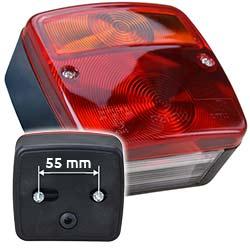 Anhängerrückleuchte (Abbildung siehe Anlage)
- aus einer Zweifaden-Glühlampe und einer Glühlampe in einem annähernd quadratisch geformten Reflektorgehäuse aus ABS-Kunststoff mit rot/orangener und weißer Lichtscheibe (Abmessungen: 100 x 95 x 50 mm) und rückwärtiger Kunststoffabdeckung mit zwei Montageschrauben,
- nach Anbau an die Außenseite eines Kraftfahrzeuganhängers und Anschluss an das Bordnetz des Kraftfahrzeugs (12 Volt) zur Verwendung als Bremsleuchte, Blinkleuchte, Rücklicht und Kennzeichenbeleuchtung.

„Elektrisches Beleuchtungs- und Signalgerät von der für Kraftfahrzeuge verwendeten Art, keine Ware der Position 8539, nicht von den TARIC-Codes 8512 20 00 25 bis 8512 20 00 80 erfasst“