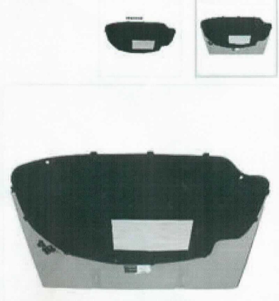 Dämmmatte, Artikel-Nr.: ER6083, Foto siehe Anlage, laut Antrag:
- in Form einer fahrzeugspezifisch geformten Matte aus Kunststoff, 
- mit einer Länge von ca. 1230 mm, einer Breite von ca. 660 mm und einer Höhe von ca. 30 mm, 
- wird an der Innenseite der Frontklappe (