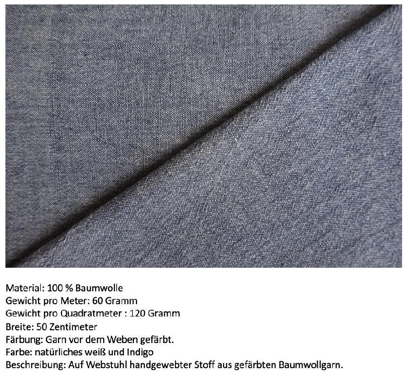Gewebe, sog. Handgewebte Meterstoffe, Foto siehe Anlage,
- als Meterware, mit einer Breite von laut Antrag zwischen 50 cm und 100 cm,
- in unterschiedlichen Farben ("Ebenholz", "Ebenholz/natürliches weiß", "Indigo", "Indigo/natürliches
  weiß" und "natürliches weiß/Indigo"),
- laut Untersuchungsergebnis:
-- aus Baumwolle, somit keine Ware der Position 5212,
-- buntgewebt,
-- in Leinwandbindung,
- mit einem Quadratmetergewicht von laut Antrag zwischen 120 g und 194 g,
- laut Antrag auf Handwebstühlen hergestellt.

"Gewebe aus Baumwolle, mit einem Anteil an Baumwolle von mehr als 85 GHT, mit einem
 Quadratmetergewicht von weniger als 200 g, buntgewebt, in Leinwandbindung, mit einem
 Quadratmetergewicht von mehr als 100 g"