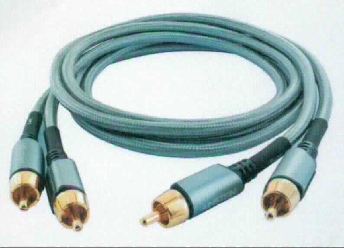 Isoliertes elektrisches Koaxialkabel, sog. "Cinch Audio Anschlusskabel",
- bestehend aus zwei einzelnen, über Kunststoffhalterungen miteinander verbundenen Koaxialkabeln, jeweils in 
  einem Kabelmantel aus Gewebe, an den Enden jeweils mit einem RCA-Stecker (Cinch) ausgestattet,
- mit einer Länge von ca. 1 m,
- zur Verwendung als Anschlusskabel für Geräte mit entsprechenden Buchsen (z.B. CD/DVD-Player, Receiver etc.) 
  zur Übertragung von Tonsignalen,
- in einer beschrifteten Verkaufsverpackung mit Aufhängevorrichtung verpackt.

Die Ware ist als "isoliertes elektrisches Koaxialkabel mit Anschlussstücken, nicht von den Codenummern 8544
2000 10 0 und 8544 2000 30 0 erfasst" einzureihen.