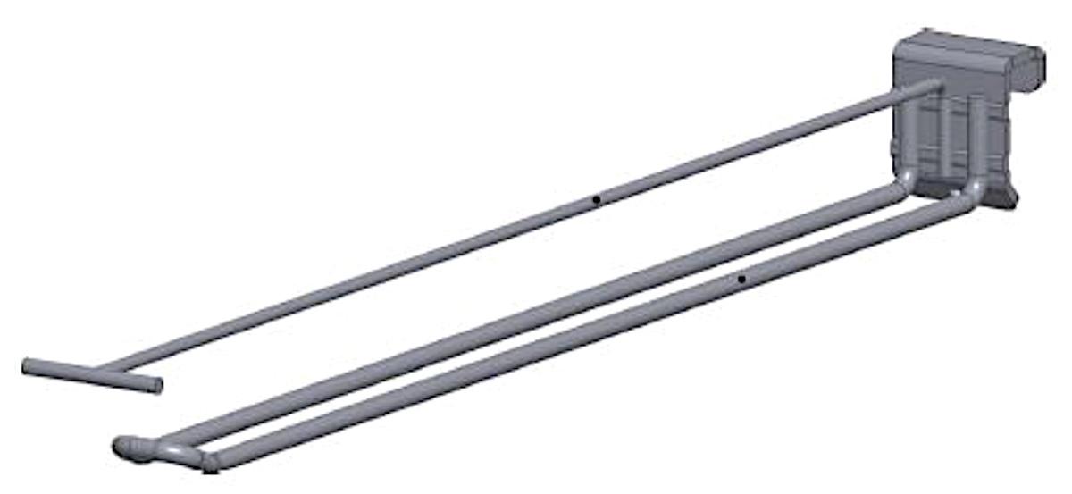 Es handelt sich um vollständig aus unedlem Metall gefertigte Erzeugnisse, bestehend aus einem U-förmig gebogenen Drahtabschnitt (Länge: etwa 250 mm, 350 mm oder 450 mm), der am vorderen Ende leicht nach oben gebogen und am hinteren Ende um 90 Grad abgewinkelt sowie mit einer Befestigungsvorrichtung zum Einhängen in ein Warenverkaufsregal (nicht Gegenstand dieser vZTA) versehen ist. Oberhalb des Drahtabschnitts ist ein weiterer T-förmiger Drahtabschnitt (Länge: etwa 280 mm, 380 mm oder 480 mm) an der Befestigungsvorrichtung angebracht.
Die Waren dienen zum Aufhängen und Präsentieren von verschiedenen Waren.
- Antragstellerangaben -  

Abbildung siehe Anlage.

Derartige Erzeugnise gehören als "den Kleiderhaken ähnliche Waren, aus unedlen Metallen" in die Codenummer 8302 5000 00 0 des Zolltarifs.