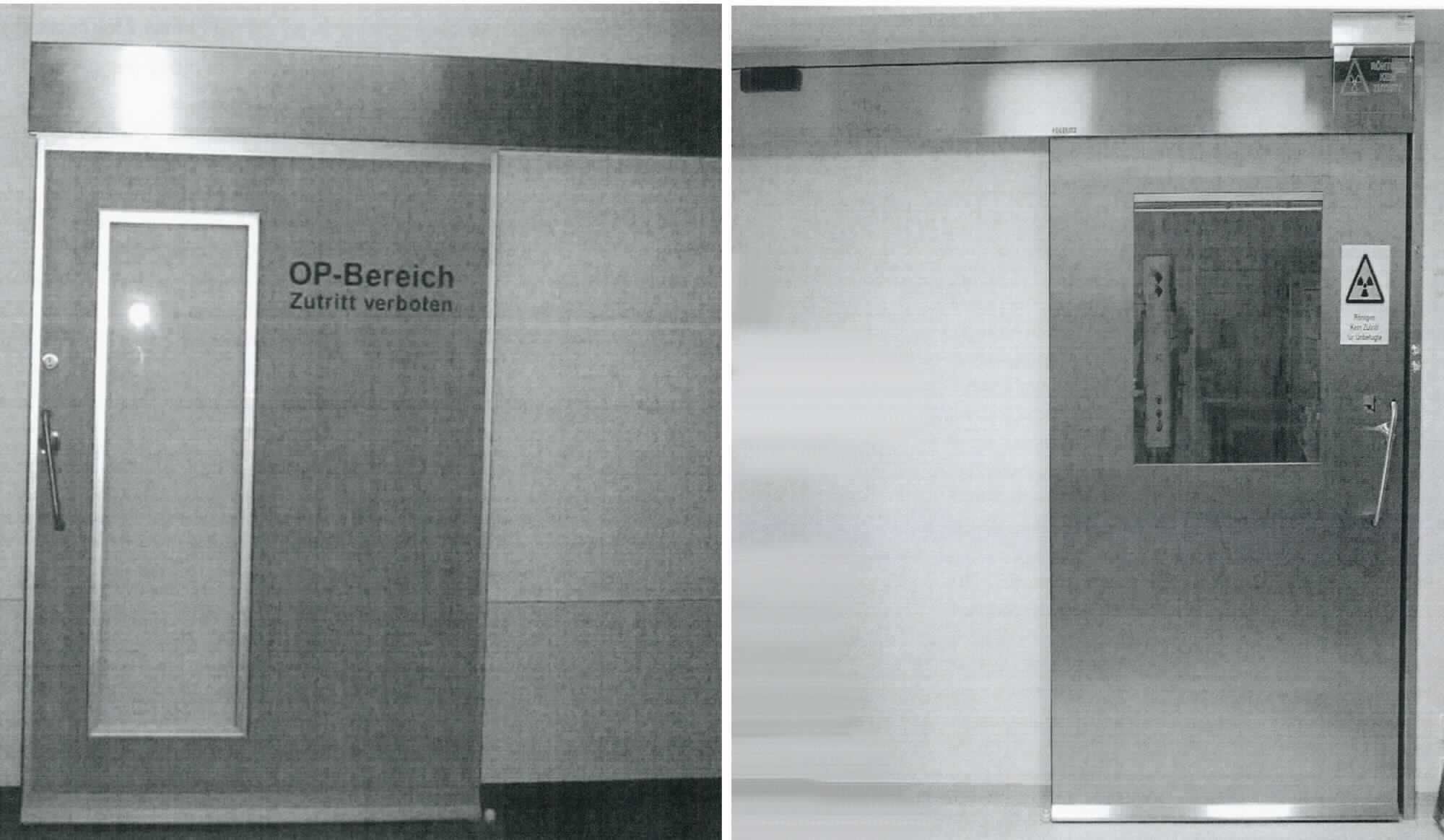 Es handelt sich um noch nicht zusammengesetzte Strahlenschutz-Schiebetüren, i. W. bestehend aus einem Türblatt mit Griff, einem Schienensystem und einer Umfassungszarge.
Das Türblatt (Dicke ca. 40 mm) besteht aus einer Holzfaserplatte, welche an den Außenseiten mit einem HPL-Schichtstoff beklebt ist und eine ca. 2 mm dicken Bleiplatte, ein bleiverkleidetes Aluminium-Umfassungsprofil und einen Stahlgriff aufweist. Die Laufschiene besteht aus einem Aluminiumprofil und verfügt über eine Aluminiumverkleidung. Die Zarge besteht je nach Ausfertigung entweder aus HPL-beschichteten Laibungsplatten mit Eckschutzprofilen aus Aluminium oder aus Stahl mit Aluminiumeckschutzprofilen oder vollständig aus Stahl und ist ebenfalls jeweils bleibeschichtet.
Die Waren sind auf einer Palette verpackt
Die unedlen Metalle bestimmen insbesondere aufgrund ihres Umfangs, der Bedeutung für die Verwendung und des Wertes den Charakter der aus verschiedenen Stoffen zusammengesetzten Waren. Blei herrscht gewichtsmäßig gegenüber Stahl und Aluminium vor.
-Antragstellerangaben-

Abbidlung siehe Anlage.

Derartige Erzeugnisse gehören als "andere (als in dem TARIC-Code 7806 0010 00 genannte) Waren aus Blei zum TARIC-Code 7806 0080 00.