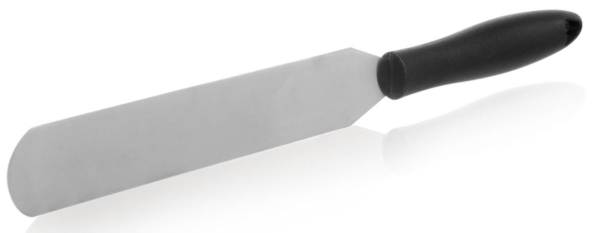 "Tortenmesser";

- mit freiem Arm zu handhabendes Erzeugnis mit einer langen, rechteckigen, an einem Ende
  abgerundeten Streichfläche (arbeitender Teil) aus nicht rostendem Stahl sowie
  am entgegengesetzten Ende mit einem Griff aus Kunststoff und einer Öse zum Aufhängen

- Gesamtlänge ca. 33,5 cm, Klingenlänge ca. 20 cm

- zum Verteilen und Streichen von Cremes, Backmassen und Glasuren usw. auf und zum Schneiden von Kuchen und
  Torten

- auf einem bedruckten Pappkarton aufgeblistert

Abbildung siehe Anlage.

Derartige Erzeugnisse gehören als "den Buttermessern ähnliche Waren, mit arbeitendem Teil aus nicht
rostendem Stahl" zur Codenummer 8215 9910 00 0 des Zolltarifs.
