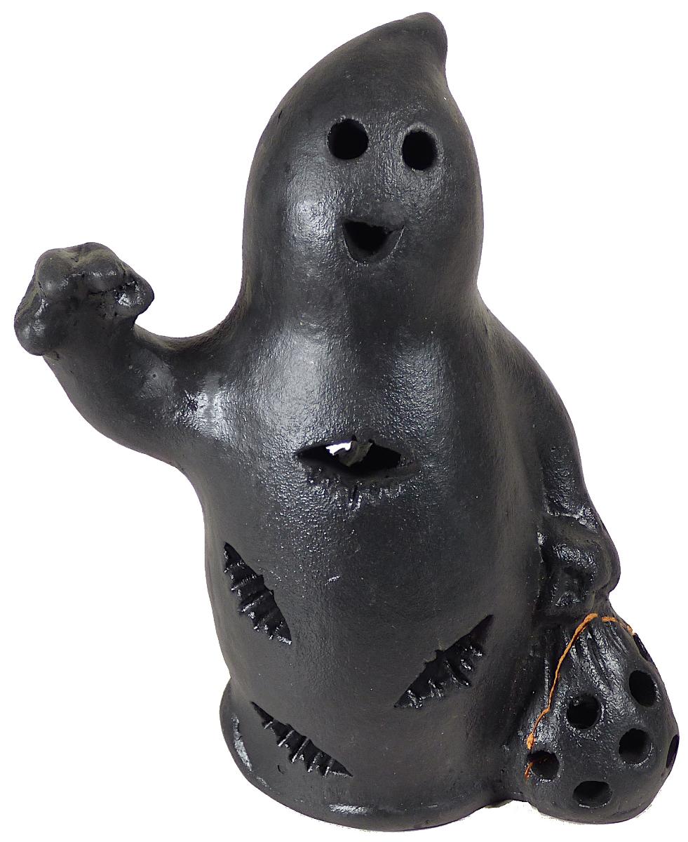 Anderer keramischer Ziergegenstand, sog. Geist, schwarz, 9173520, Foto siehe Anlage,
- unglasierte, schwarze, innen hohle Zierfigur in Form eines Gespenstes,
- mit einer Höhe von ca. 14,5 cm,
- keramisches Erzeugnis, nach der Formgebung gebrannt, tonmineralhaltiges Material enthaltend,
- lt. Antrag aus feinen Erden,
- ohne Hinweise auf Handarbeit,
- aufgrund der neutralen Gestaltung als Geist und des fehlenden Bezuges zu einem bestimmten
  Fest (insbesondere zum Halloweenfest) kein Festartikel der Position 9505.

"Anderer keramischer Ziergegenstand, aus feinen Erden, nicht handgearbeitet"