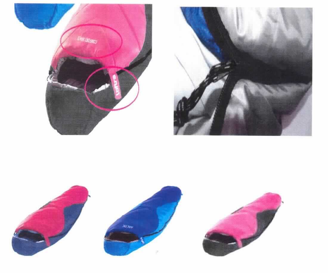 Schlafsack, 
- mit Außenseite aus Geweben aus synthetischen Spinnstoffen (Polyester) und 
  einem Futter aus Polyester,
- mit Hohlfasern gefüllt, 
- abgesteppt,
- mit Kapuze,
- unten geschlossen,
- mit einer Länge von ca. 230 cm und einer  Breite von ca. 82 cm,
- verpackt in einem Beutel in einem Pappkarton.

Das Erzeugnis ist als "den Bettausstattungen ähnliche Ware, Schlafsack, gefüllt" einzureihen.