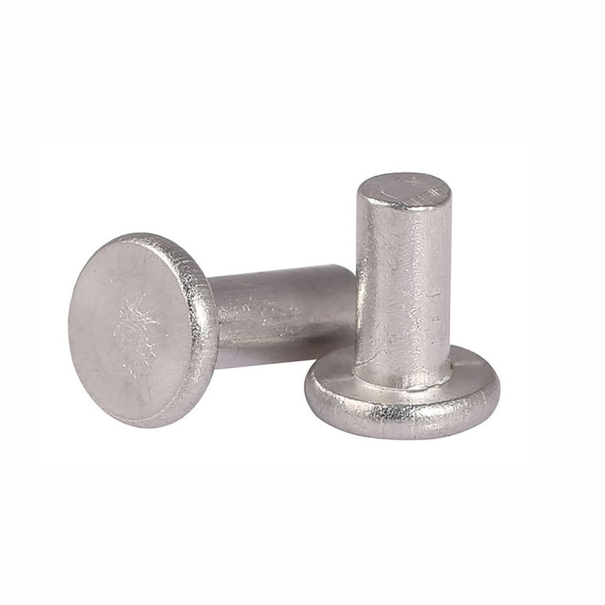 Es handelt sich um massive, zylindrische Erzeugnisse aus Aluminium mit glatter Außenseite, die an einem Ende zu einem flachen Rundkopf ausgeformt sind. 
Die Erzeugnisse werden in ein vorgebohrtes Loch eingesteckt. Während der Montage wird ein Ende gestaucht, um Bauteile fest zu verbinden.
- Antragstellerangaben -

 Abbildung siehe Anlage.

Derartige Erzeugnisse gehören als "Niete aus Aluminium" zur Unterposition 7616 1000 der Kombinierten Nomenklatur.
