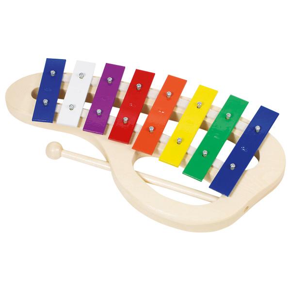 Nach den Angaben der Antragstellerin sowie der vorliegenden Abbildung handelt es sich bei dem sog. "Xylophon, Art. 61979" um ein Musikspielzeuginstrument in Form der Nachbildung eines Xylophons,
- in den Maßen von ca. 30,5 cm Länge, ca. 15,5 cm Breite und ca. 3,0 cm Höhe,
- mit einem Rahmen aus Holz und acht darauf mit Metallnägeln befestigten und mit Filzstreifen
  unterlegten, verschiedenfarbigen Tonplatten aus Metall,
- der Rahmen besitzt eine griffartige Öffnung und zwei Bohrungen, durch die der Klöppel zur
  Aufbewahrung gesteckt werden kann,
- mit einem ca. 20,5 cm langen Holzklöppel,
- ohne Hinweise auf eine Fertigung in Handarbeit,
- die Nachbildung dient der spielerischen Unterhaltung von Kindern und ist in einem klarsichtigen
  Polybeutel in einem bunt bedruckten Karton für den Einzelverkauf aufgemacht.

Derartige Erzeugnisse werden zolltarifrechtlich als "Musikspielzeuginstrument, nicht aus Holz handgearbeitet" eingereiht.