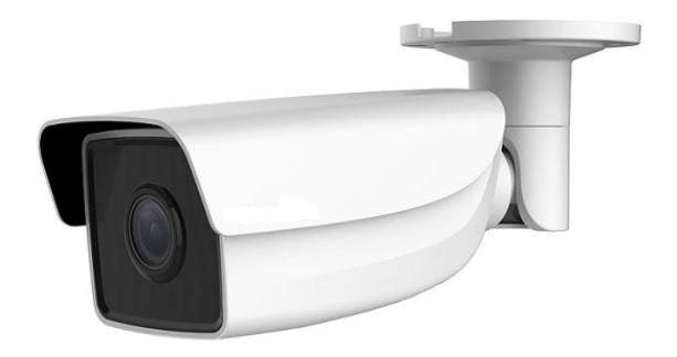 IP Videoüberwachungskamera (Abbildung siehe Anlage)
- aus einem CMOS-Bildsensor, motorisierten Objektiv, Signalelektronik, IR-LEDs
  und Ethernet-Modul in einem wettergeschützten Gehäuse (Abmessungen:
  Durchmesser: 105 x 274 mm) mit Sonnenblende, Bedienelement, Speicherkartenschacht,
  fest verbundenen Kabel mit Ethernet-, Video-Schnittstelle und Stromanschluss,
  zusammengesetzt mit nicht charakterbestimmender Schwenk-/Neigevorrichtung,
- zur Aufnahme, Speicherung und Wiedergabe von durch die Kamera aufgenommenen
  Videobildern mit einer Auflösung von 2688 x 1520 Pixel bei 30 Bildern pro Sekunde und
  zum Senden von digitalisierten Bildsignalen in einem drahtgebundenen IP-Netzwerk,
- zusammen mit Beipack (Montagematerial und Betriebsanleitung) in einer gemeinsamen
  Verkaufsumschließung.
Die Überwachungskamera bestimmt den Charakter des Ganzen.

"Videokameraaufnahmegerät, nicht von der in den Unterpositionen (KN) 8525 81 00
 bis 8525 83 00 erfassten Art, zusammengesetzt mit nicht charakterbestimmender
 Schwenk-/Neigevorrichtung, in Warenzusammenstellung mit nicht charakter-
 bestimmendem Beipack, in Aufmachung für den Einzelverkauf"