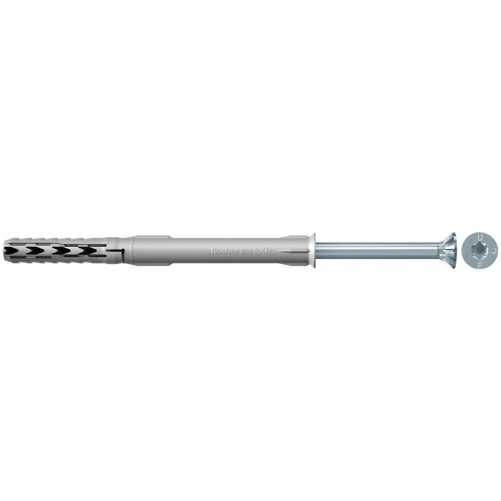 Es handelt sich um aus Stahl (kein nicht rostender Stahl) gefertigte, verzinkte Schrauben mit Senkkopf mit Innensechsrund ["Torx" (geschützte Marke)] und mit einem nicht bis zum Kopf reichenden Hozschraubengewinde. Das Gewindeende ist zu einer Spitze ausgearbeitet. Der Kern der Schraube verjüngt sich zur Spitze hin.
Die Erzeugnisse sind zu jeweils 50 Stück mit 50 passgenauen, spezifisch geformten Dübeln aus Kunststoff in einem Karton verpackt. Sie dienen zum Befestigen von Toren, Türrahmen, Feuerschutztüren, Fenstern, Küchenhängeschränken, Garderoben und Geländern.
Die Schrauben bestimmen insbesondere hinsichtlich des Wertes den Charakter der aus verschiedenen Bestandteilen zusammengesetzten Ware.
Länge (der Schrauben): ca. 89 mm, Gewindedurchmesser: ca. 6,9 mm
- Antragstellerangaben -

Abbildung siehe Anlage.

Derartige Erzeugnisse gehören als "andere Holzschrauben aus Stahl (kein nicht rostender Stahl)" zum TARIC-Code 7318 1290 90.