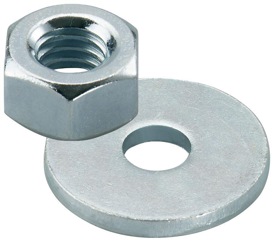 Es handelt sich um Warenzusammenstellungen, bestehend aus:
- 50 Muttern (Höhe: ca. 6 mm) aus verzinktem Stahl (kein nicht rostender Stahl) mit durchgehendem, metrischem Innengewinde (M8) und Außensechskant sowie
- 50 ringförmigen Unterlegscheiben (Dicke: ca. 2 mm) aus verzinktem Stahl (kein nicht rostender Stahl) mit kreisrunder, mittiger Lochung (Außendurchmesser: ca. 15 mm; Innendurchmesser: ca. 9 mm).
Die Erzeugnisse sind gemeinsam in einem Kunststoffbeutel für den Einzelverkauf aufgemacht. Sie werden zusammen mit entsprechenden Gewindestangen (nicht Gegenstand dieser vZTA) als Befestigungselemente verwendet.
- Antragstellerangaben -

Die Muttern aus Stahl bestimmen insbesondere im Hinblick auf die Bedeutung in Bezug auf die Verwendung den Charakter der Warenzusammenstellungen.

Abbildung siehe Anlage.

Derartige Erzeugnisse gehören als "andere Muttern aus Stahl (kein nicht rostender Stahl), mit Gewinde, mit einer Lochweite von 12 mm oder weniger" zum TARIC-Code 7318 1692 90.