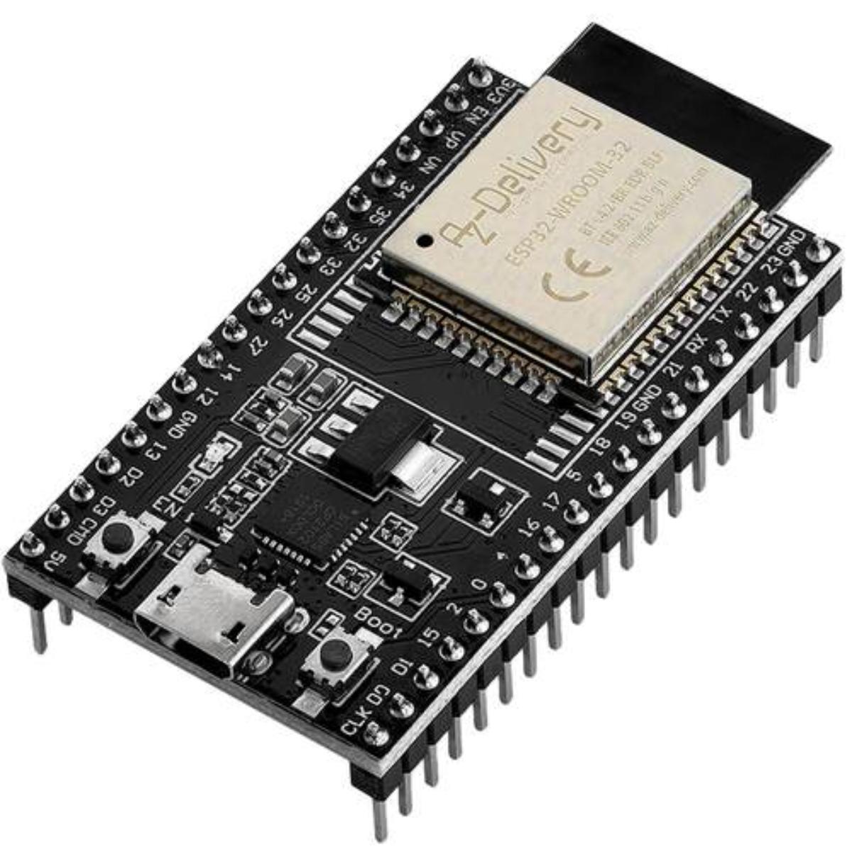 ESP-32 Dev Kit  C,
- aus einer mit WiFi-SoC-Baustein sowie einer gedruckten Antenne bestückten
  gedruckten Schaltung, aufgelötet auf einer u.a. mit Kondensatoren, Transistoren
  sowie einer USB-Steckvorrichtung und elektrischen Stiftleisten ausgestatten Leiter-
  platte,
- zur Datenkommunikation mittels verschiedener Protokolle in WiFi-Netzwerken,
  oder via Bluetooth sowie zur Verwendung als WiFi- oder Bluetooth-Funkfernsteuerung
  (Sender und Empfänger) bestimmt,
- universell mit unterschiedlichen Geräten oder Projekten verwendbar.
Eine das Ganze kennzeichnende Hauptfunktion ist nicht feststellbar.

"Funkfernsteuergerät, Multifunktionsgerät zur Datenkommunikation und Funkfern-
 steuerung, ohne kennzeichnende Hauptfunktion"