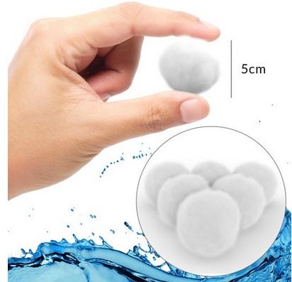 Pompons, sog. Filterbälle, Foto siehe Anlage,
- in einem Polybeutel verpackt,
- mit einem Durchmesser von laut Antrag 5 cm,
- jeweils aus kurzen Garnstücken aus Spinnstoffen, die in der Mitte nur an einer Stelle abgebunden sind
  und nach allen Richtungen abstehen,
- dienen laut Antrag als Ersatz für Filtersand.

"Pompons"