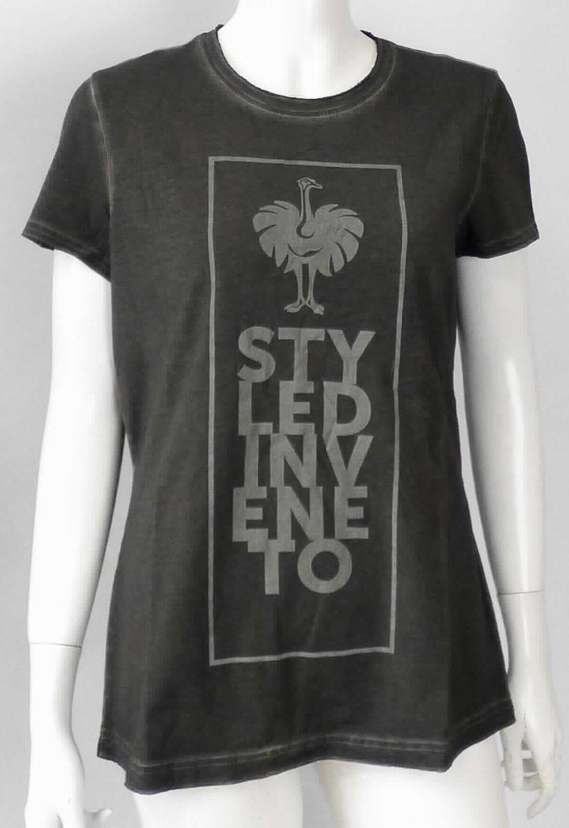 T-Shirt, sog. T-Shirt e.s. motion ten veneto, Damen, A3-Art. 2124037, Größe S, Foto siehe Anlage,
- in einem Polybeutel verpackt,
- aus ca. 0,5 mm dicken (leichten), bedruckten Gewirken aus laut Antrag 95 % Baumwolle und 5 % Elasthan 
  (synthetische Chemiefasern),
- über die Taille reichend (Rückenlänge: ca. 67 cm),
- mit einem runden, leicht halsfernen Ausschnitt,
- ohne Öffnung und ohne Verschluss,
- mit kurzen, eng anliegenden Ärmeln,
- auf der Vorderseite mit einem großflächigen Aufdruck verziert,
- am unteren Rand durch Umschlagen und Festnähen gesäumt.

"T-Shirt, aus Gewirken, aus Baumwolle"