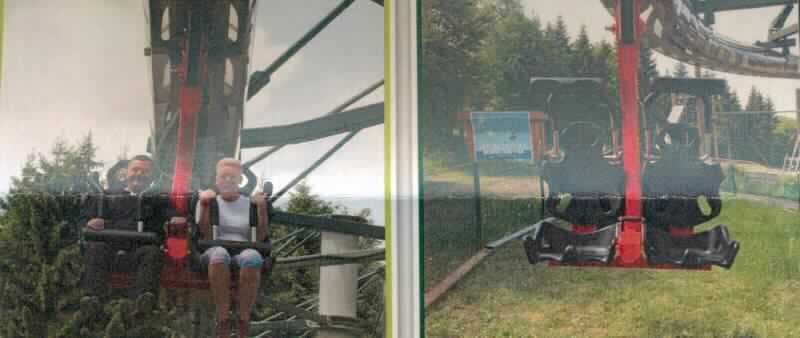 Bei dem durch Beschreibung veranschaulichten und als sog. "Wie-Flyer" bezeichneten Erzeugnis handelt es sich um ein Fahrgeschäft, bestehend aus 
- einer Streckenkonstruktion aus Pylonen, Kragarmen und Schienen im Wesentlichen aus unedlen Metallen,
- Fahrgeräten (Gondeln) im Wesentlichen aus unedlen Metallen und Kunststoffen in unterschiedlichen
  Ausführungen,
-- Fahrgeräte in Form von Flugzeugen, in denen die Fahrgäste hintereinander sitzen bzw.
-- Fahrgeräte in Form von sog. "Twin-Seater", in denen die Fahrgäste nebeneinander sitzen,
- Antrieb und Steuerung aus Motoren, Sensoren, Kabeln sowie weiteren Elektrokomponenten und Software.

Die Fahrgeschwindigkeit des elektrisch angetriebenen Wie-Flyers kann durch den Fahrgast mittels Joystick gesteuert werden.

Die Ware ist zolltariflich als "andere Schaustellerattraktion, ohne lebende Tiere" einzureihen.