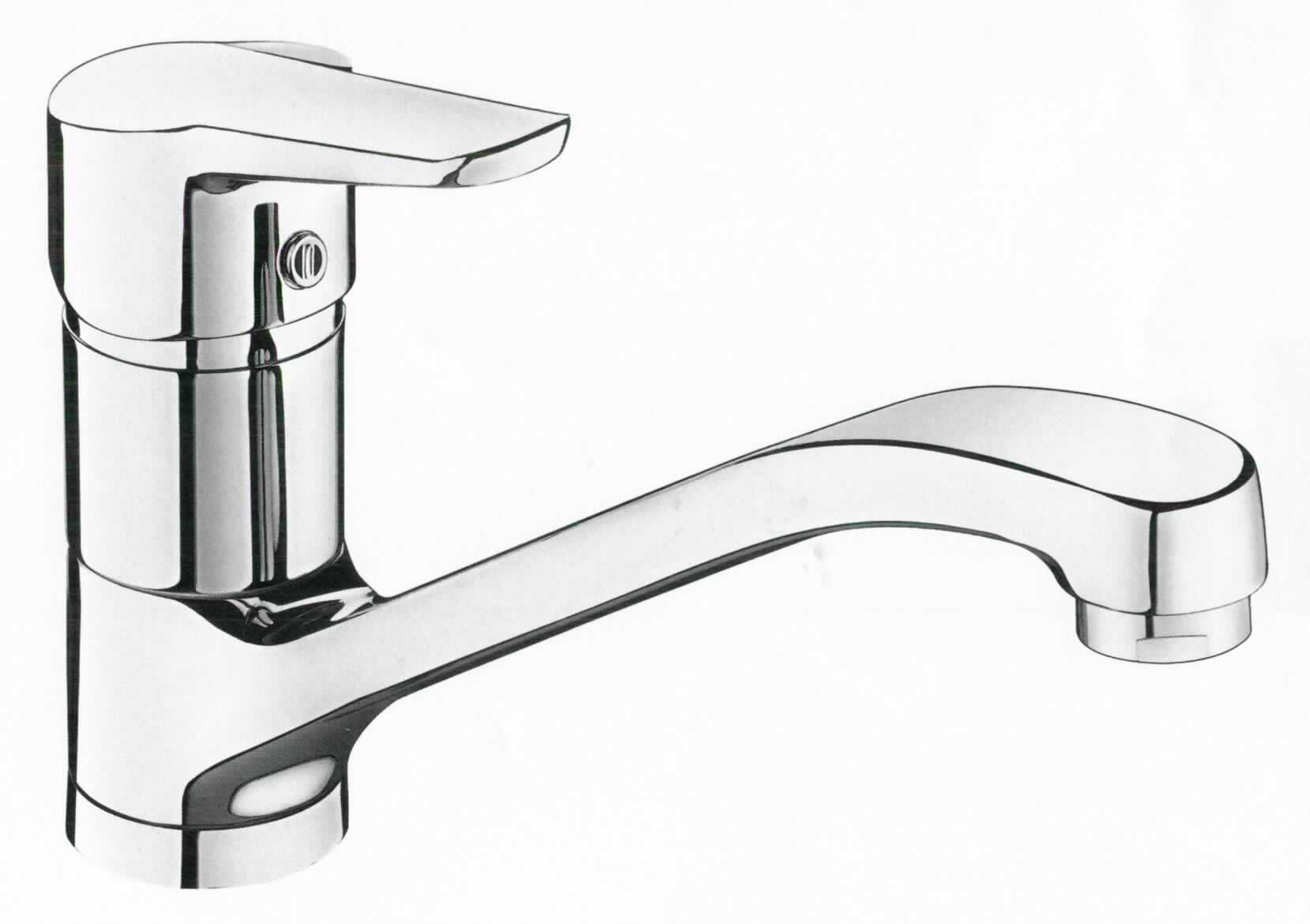 Spültisch-Einhandmischer, 
Sanitärarmatur aus Messing verchromt, zur Regelung der Auslaufmenge und der Wassertemperatur, mit ca. 245 mm langem Auslauf, mit geschlossenem, drehbaren Hebel.

Die Ware ist als "Armatur für Rohr- oder Schlauchleitungen, Sanitärarmatur, Mischarmatur, nicht für bestimmte Luftfahrzeuge" einzureihen.