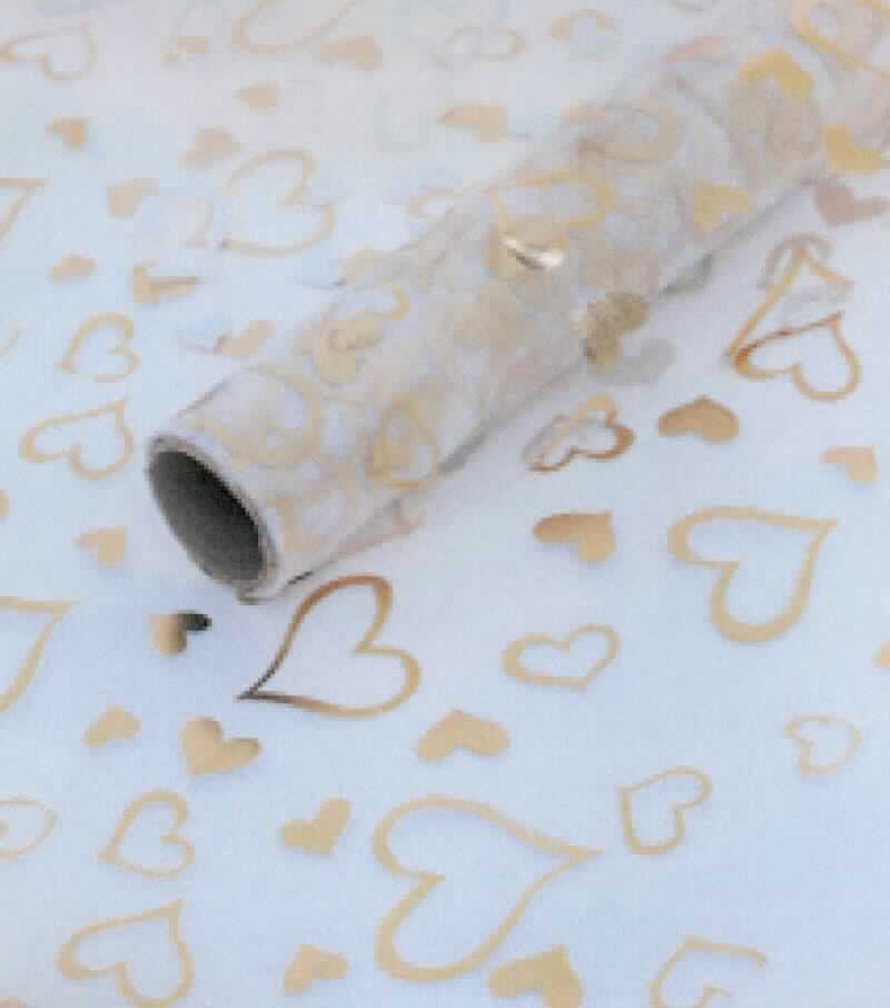 Gewebe, sog. Dekostoff Organza, Art. 44330, Foto siehe Anlage,
- auf einer Papprolle aufgewickelt und in einer klarsichtigen Kunststofffolie verpackt,
- als Meterware, in den Abmessungen von laut Antrag (L x B) 200 cm x 36 cm,
- laut Untersuchungsergebnis:
-- in Leinwandbindung,
-- aus ungezwirnten, nicht hochfesten Garnen aus synthetischen Filamenten (Polyamid),
-- musterbildend mit metallisierter Farbe bedruckt.

"Gewebe aus Garnen aus synthetischen Filamenten, andere als in den Unterpositionen 5407 10 bis 5407 30 
 genannte, mit einem Anteil an Filamenten aus Polyamiden von mehr als 85 GHT, bedruckt"