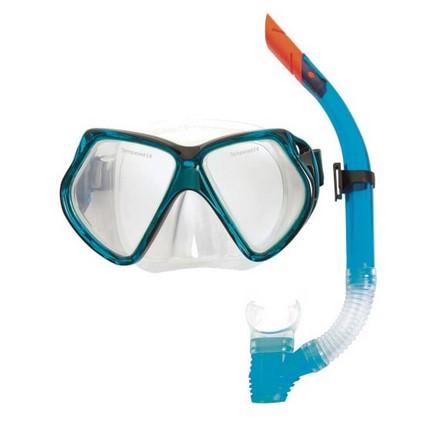 Bei den durch Abbildungen und Beschreibungen veranschaulichten Erzeugnissen handelt es sich um Ausrüstungsgegenstände für den Wassersport, bestehend aus
- einem Schnorchel,
- - gearbeitet aus einem Kunststoffrohr, das mit einem weichen, flexiblen Mundstück versehen
    ist,
- - mit einem Verschluss ausgestattet, der den Eintritt von Wasser in die Maske verhindert
    (lt. Antragsangaben),
- - mit einer Lasche aus Kunststoff zur Befestigung an einer Tauchermaske,
- einer Tauchermaske,
- - mit einer wasserdichten Einfassung aus Kunststoff, die teilweise die Stirn und vollständig
    die Nase umschließt (somit keine Brille der Position 9004),
- - mit transparenten Sichtfenstern versehen,
- - mit einem verstellbaren Spinnstoffband zur Befestigung am Kopf,
- Schnorchel und Tauchermaske sind in zwei unterschiedlichen Farbgebungen
  verfügbar,
- in einem Pappkarton verpackt (lt. zusätzlichen Angaben).

Derartige Erzeugnisse werden zolltarifrechtlich als "Ausrüstungsgegenstand für andere Sportarten, im Kapitel 95 anderweit weder genannt noch inbegriffen, für den Wassersport, kein Windsurfer" eingereiht.