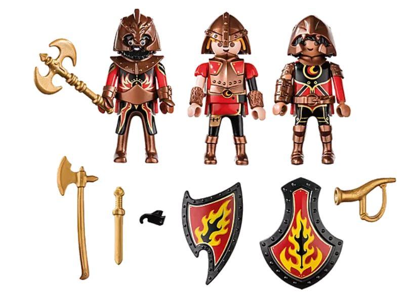 Bei den durch ein Warenmuster veranschaulichten Spielzeugen handelt es sich um drei Puppen
mit Zubehör, sog. 3-er Set "Burnham Raiders" (Artikel 70672) in Form einer Warenzusammenstellung,
bestehend aus:
- drei Puppen, die verschiedene "Räuber" mit unterschiedichen Haaren und Kleidung darstellen,
-- vollständig aus farbigen Kunststoffen gefertigt,
-- jeweils mit einer Höhe von ca. 8 cm,
-- mit beweglichen Gliedmaßen und drehbaren Köpfen,
- Zubehör aus Kunststoffen, das die Puppen in der Hand halten bzw. auf dem Kopf tragen können
  und auf Grund der Größe und Gestaltung für sie erkennbar ist,
-- in Form von abnehmbaren Helmen und Armmanschetten,
-- in Form eines Signalhorns,
-- in Form von verschiedenen Waffen (Axt, Doppelaxt mit Adapter, Schwert und zwei Schutzschilde),
gemeinsam zur spielerischen Unterhaltung insbesondere von Kindern in einer Blisterverpackung auf einer Pappkarte für den Einzelverkauf aufgemacht.

Auf Grund des Umfangs und in Bezug auf die Verwendung verleihen die Puppen der Warenzusammenstellung ihren wesentlichen Charakter.

Zolltarifrechtlich liegen "Puppen, nur Nachbildungen von Menschen darstellend, andere als handgearbeitete, dekorative Puppen in für das Ursprungsland charakteristischer Volkstracht" vor.
