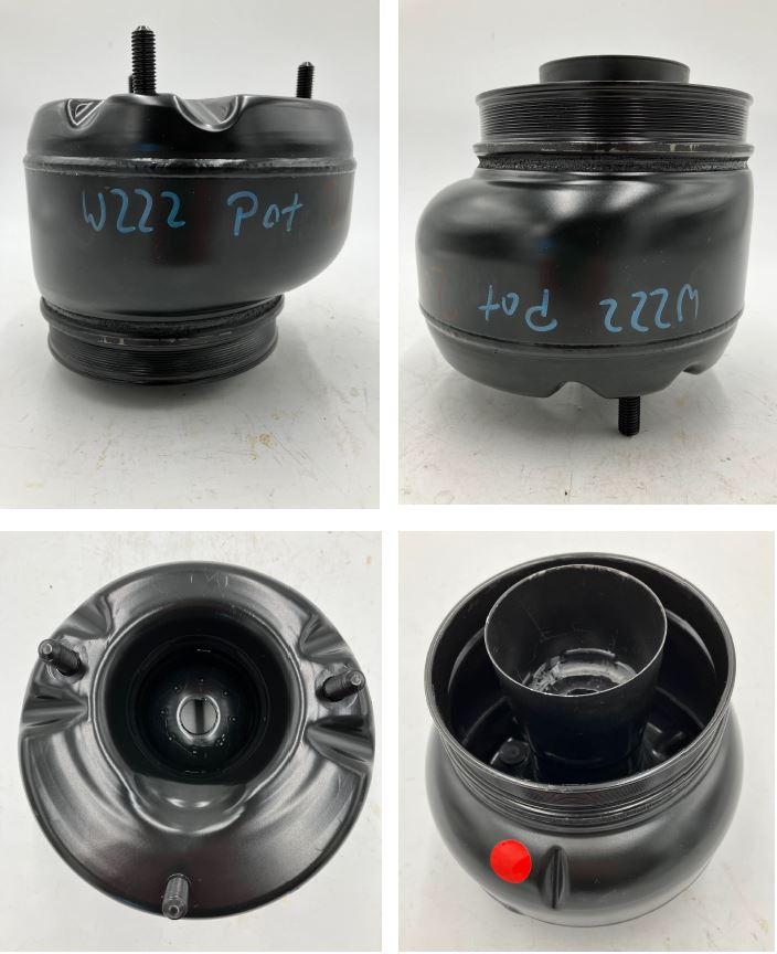 Sog. Topf/Pot, Fotos siehe Anlage,
- speziell nach technischer Zeichnung gefertigtes, nahezu zylinderförminges Erzeugnis 
  aus unedlem Metall,
- laut Antrag:
- - mit einer Höhe von ca. 169,9 mm, einem Außendurchmesser von ca. 176 mm und 
     einem Gewicht von ca. 1929 g,
- - speichert Druckluft, die vom Kompressor erzeugt wird und wirkt als Puffer, um den Druck
    schnell bereitzustellen, der verwendet wird, um die Luftfedern zu füllen und
    Höhenunterschiede auszugleichen,
- laut ergänzenden Angaben nicht für die industrielle Montage bestimmt,
- wird in Luftfederdämpfern des Aufhängesystems von Personenkraftwagen verbaut,
- keine Einreihung in die Position 7326, da sich das Erzeugnis als erkennbares Teil des
  Aufhängesystems darstellt und somit aus dem Abschnitt XV ausgewiesen wird,
- aufgrund der objektiven Merkmale (u. a. Form und Abmessungen) und Eigenschaften
  erkennbar hauptsächlich für Kraftfahrzeuge der Position 8703 bestimmt.

"Teil für Kraftfahrzeuge der Position 8703, Aufhängesystem und Teile davon (Topf), nicht für die industrielle Montage, anderes als in den TARIC-Codes 8708 8035 10 bis 8708 8099 30 genannte"