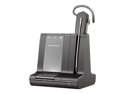 Headset (Abbildung siehe Anlage),
- aus einem Lautsprecher (Hörer) in einem Gehäuse mit Ohrstöpsel und Ohrbügel,
  Status-LED, Funksende- und Empfangseinheit, Mikrofon und Akkumulator
  sowie integriertem Bedienelementen (u. a. für Rufannahme und Beendigung nicht aber für die
  Wiederwahl der letzten Nummer),
- zum Umwandeln elektrischer Tonfrequenzsignale in Schallwellen und zum Umwandeln von
  Schallwellen in elektrische Tonfrequenzsignale - kennzeichnende Haupttätigkeit - sowie zum
  Senden und Empfangen von Signalen in einem drahtlosen Netzwerk,
- in einer gemeinsamen Verkaufsumschließung mit Beipack (Ladestation, USB-Ladekabel,
  Trageetui, USB-A DECT Adapter, USB-A auf USB-C Adapter, Kopfbügel, Hinterkopf-Bügel).
Das Headset bestimmt den Charakter des Ganzen. 

"Kopfhörer mit Mikrofon kombiniert (Kombination aus Kopfhörer mit Mikrofon - kennzeichnende
 Haupttätigkeit - und Apparat für die Kommunikation in einem drahtlosen Netzwerk), in Waren-
 zusammenstellung in Aufmachung für den Einzelverkauf mit nicht charakterbestimmendem
 Beipack"